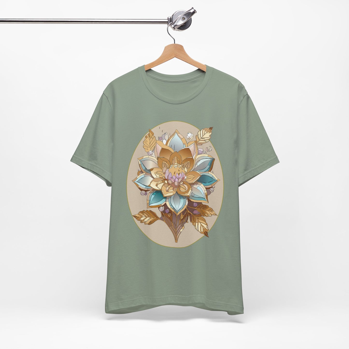 Floral Shirt, Flower Shirt, Tee Shirt with Antique Flower