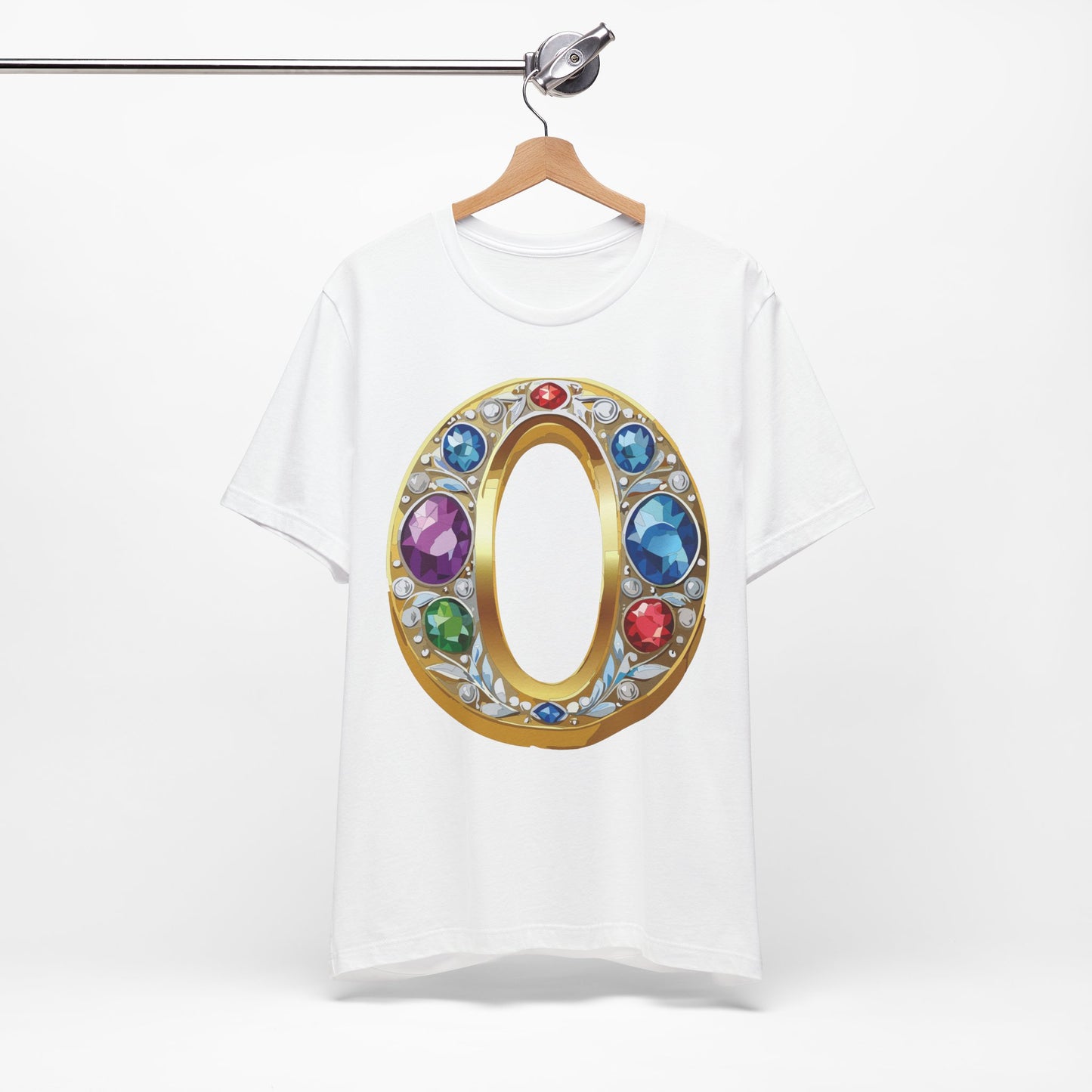 Letter Shirt, Shirt with Letters, Tee Shirt with Gold Letter, Shirt with Antique Letters