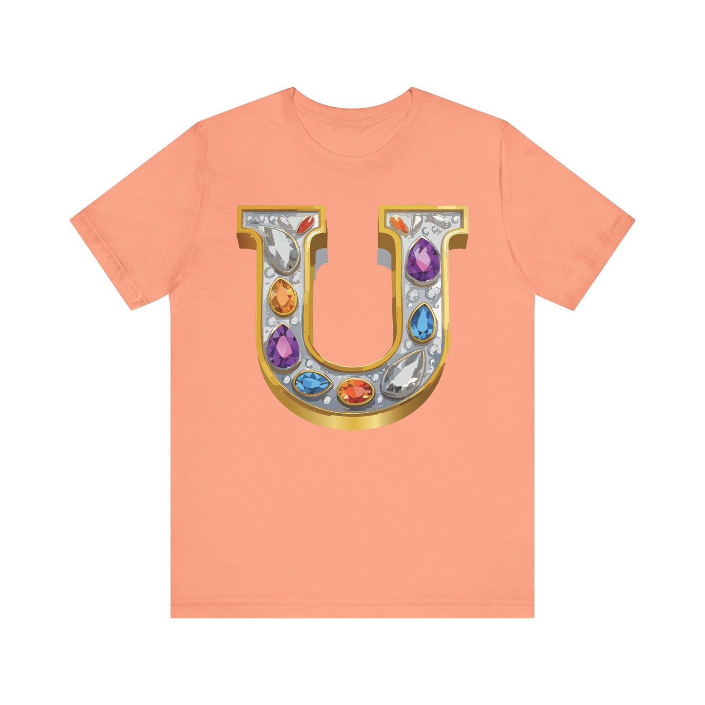 Letter Shirt, Shirt with Letters, Tee Shirt with Gold Letter, Shirt with Antique Letters