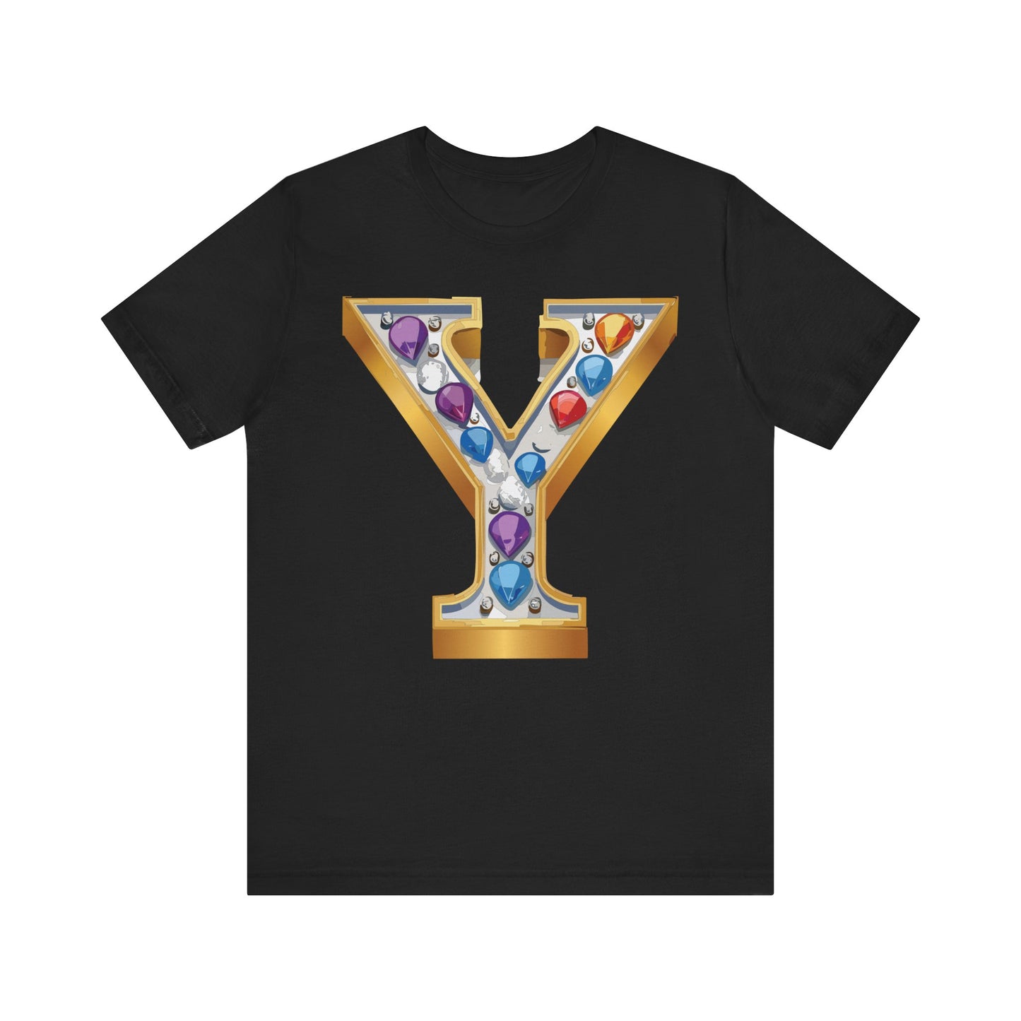 Letter Shirt, Shirt with Letters, Tee Shirt with Gold Letter, Shirt with Antique Letters