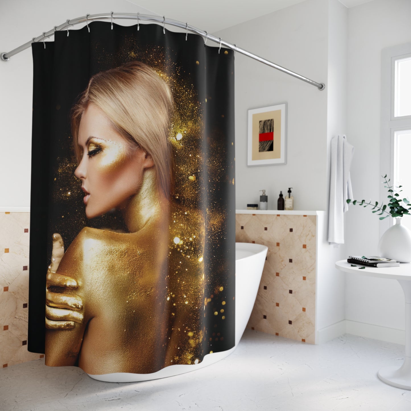 Woman Shower Curtain