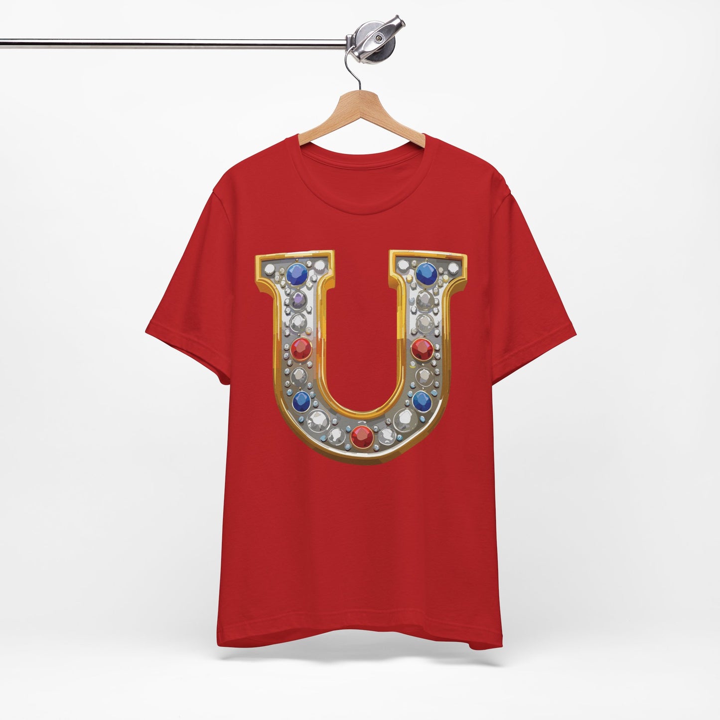 Letter Shirt, Shirt with Letters, Tee Shirt with Gold Letter, Shirt with Antique Letters