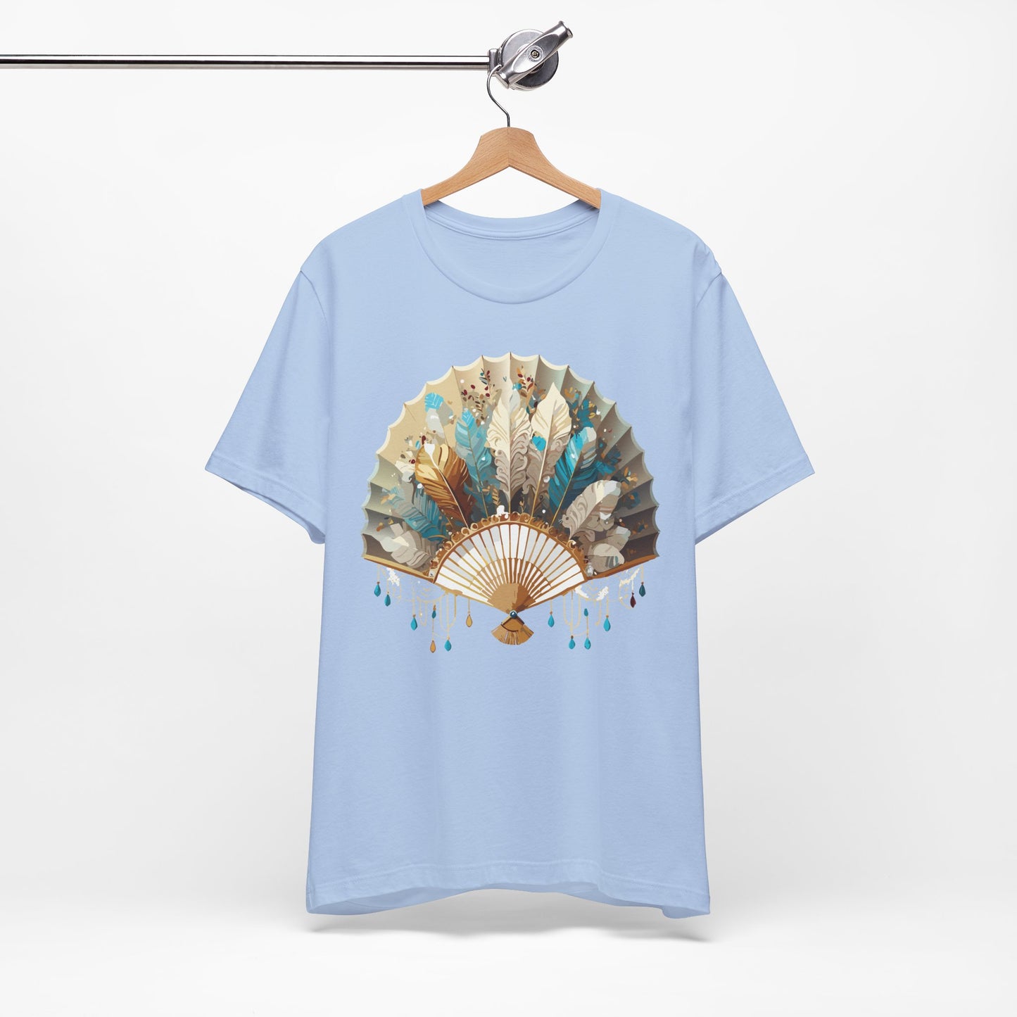 Fan shirt, Shirt with Fan, Tee Shirt with Gold Blower