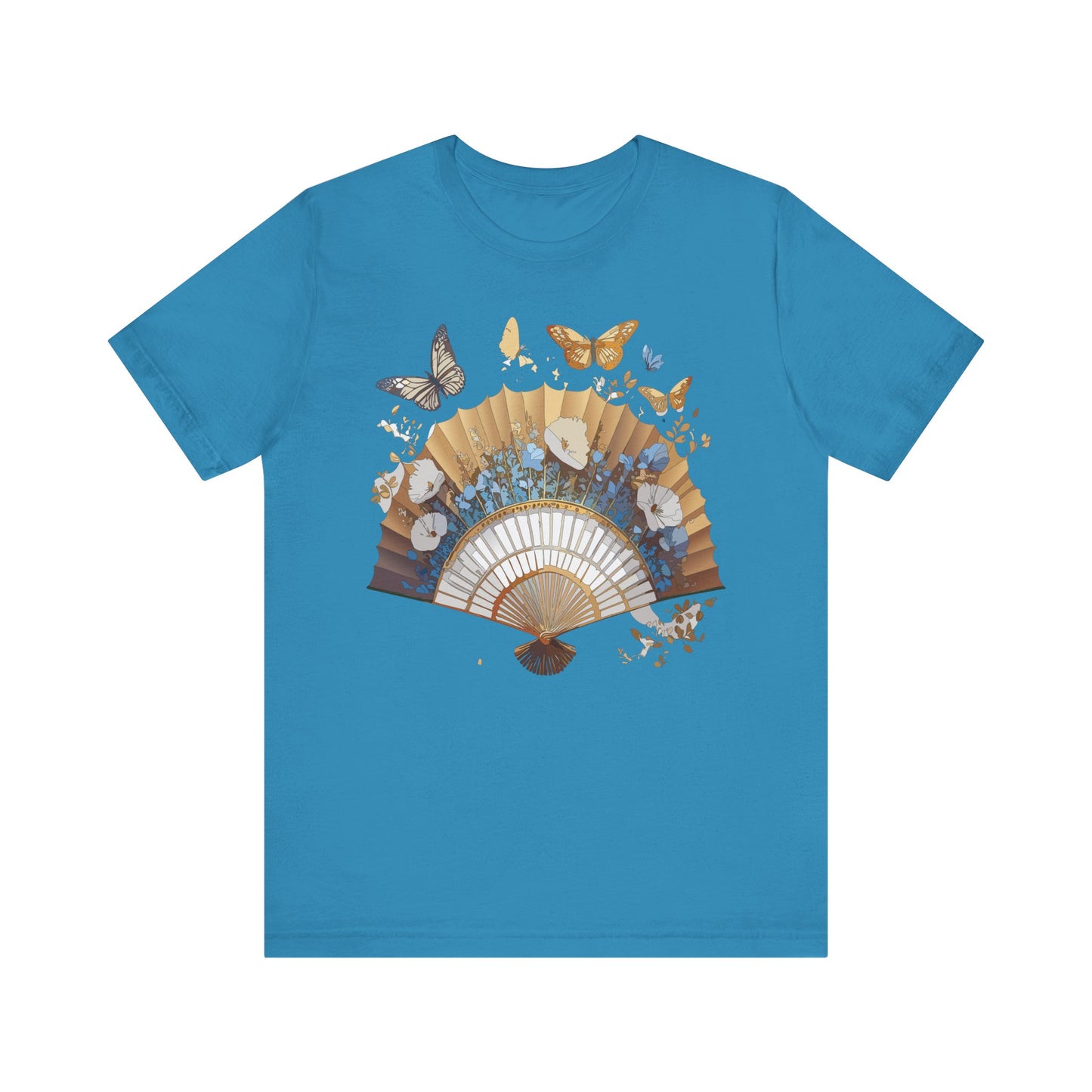 Fan shirt, Shirt with Fan, Tee Shirt with Gold Blower