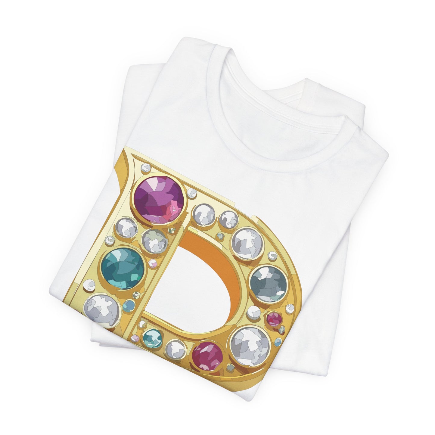 Letter Shirt, Shirt with Letters, Tee Shirt with Gold Letter, Shirt with Antique Letters