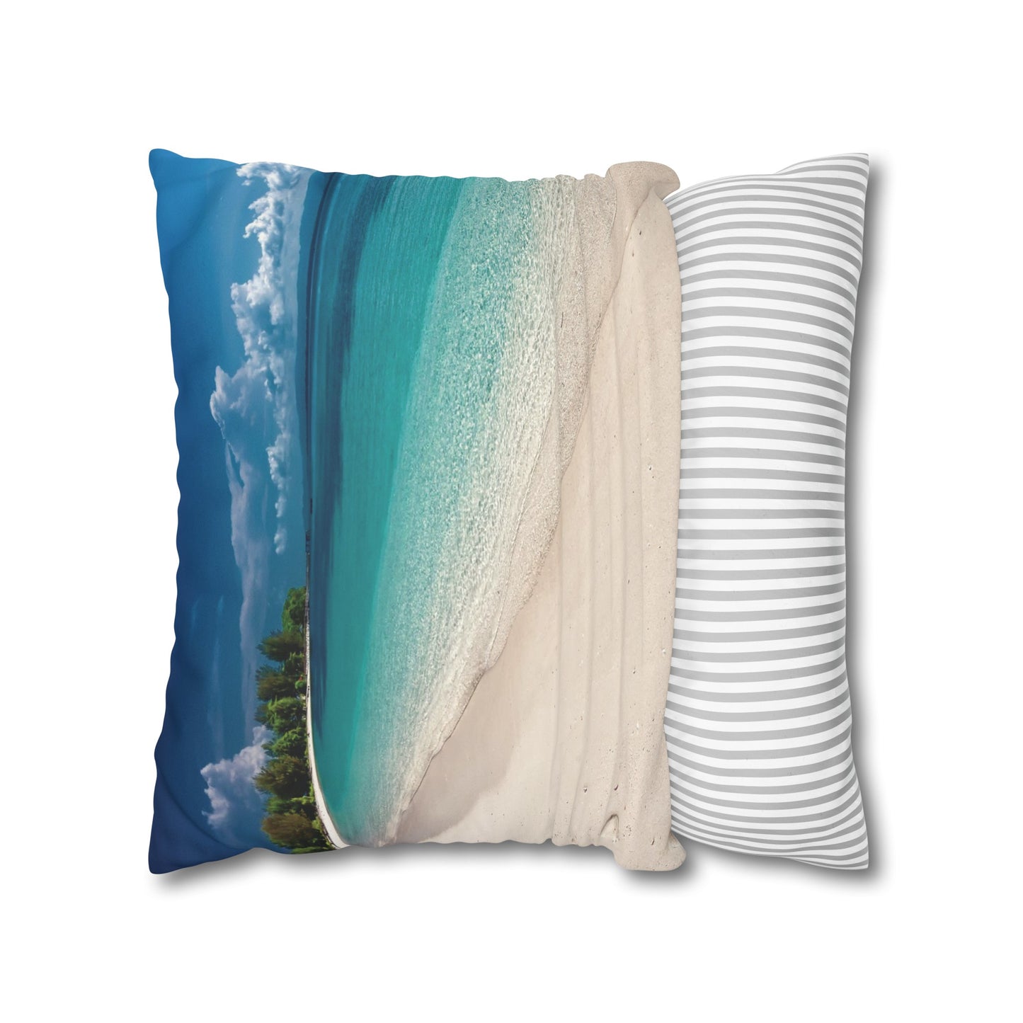 Beach Faux Suede Square Pillowcase