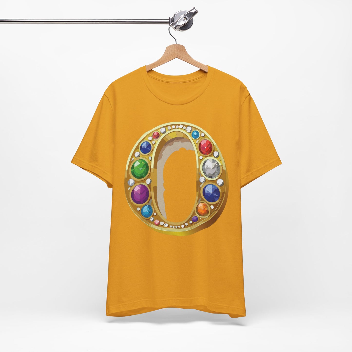 Letter Shirt, Shirt with Letters, Tee Shirt with Gold Letter, Shirt with Antique Letters