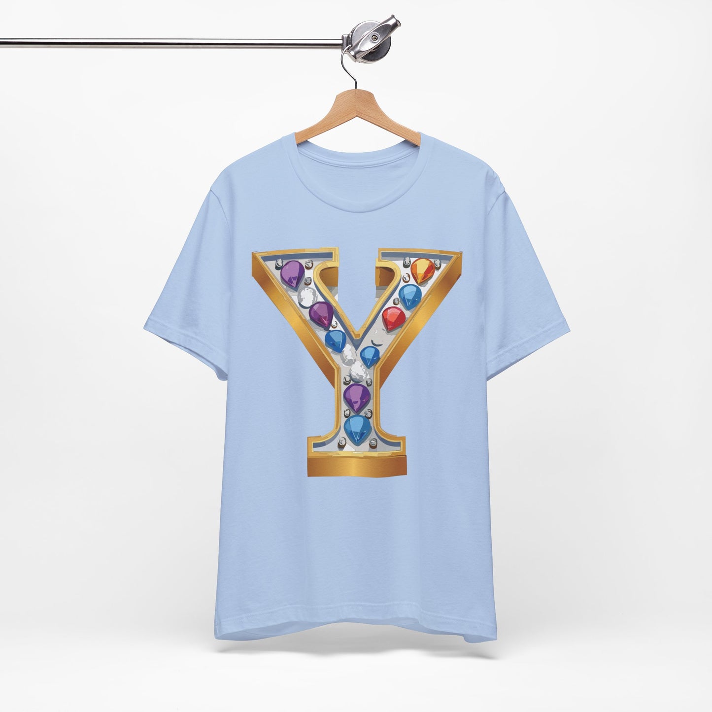 Letter Shirt, Shirt with Letters, Tee Shirt with Gold Letter, Shirt with Antique Letters