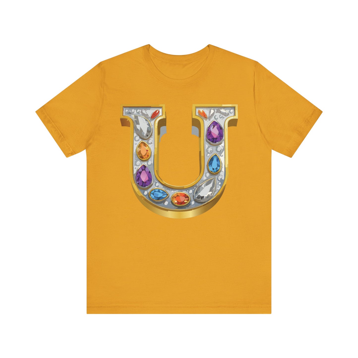 Letter Shirt, Shirt with Letters, Tee Shirt with Gold Letter, Shirt with Antique Letters