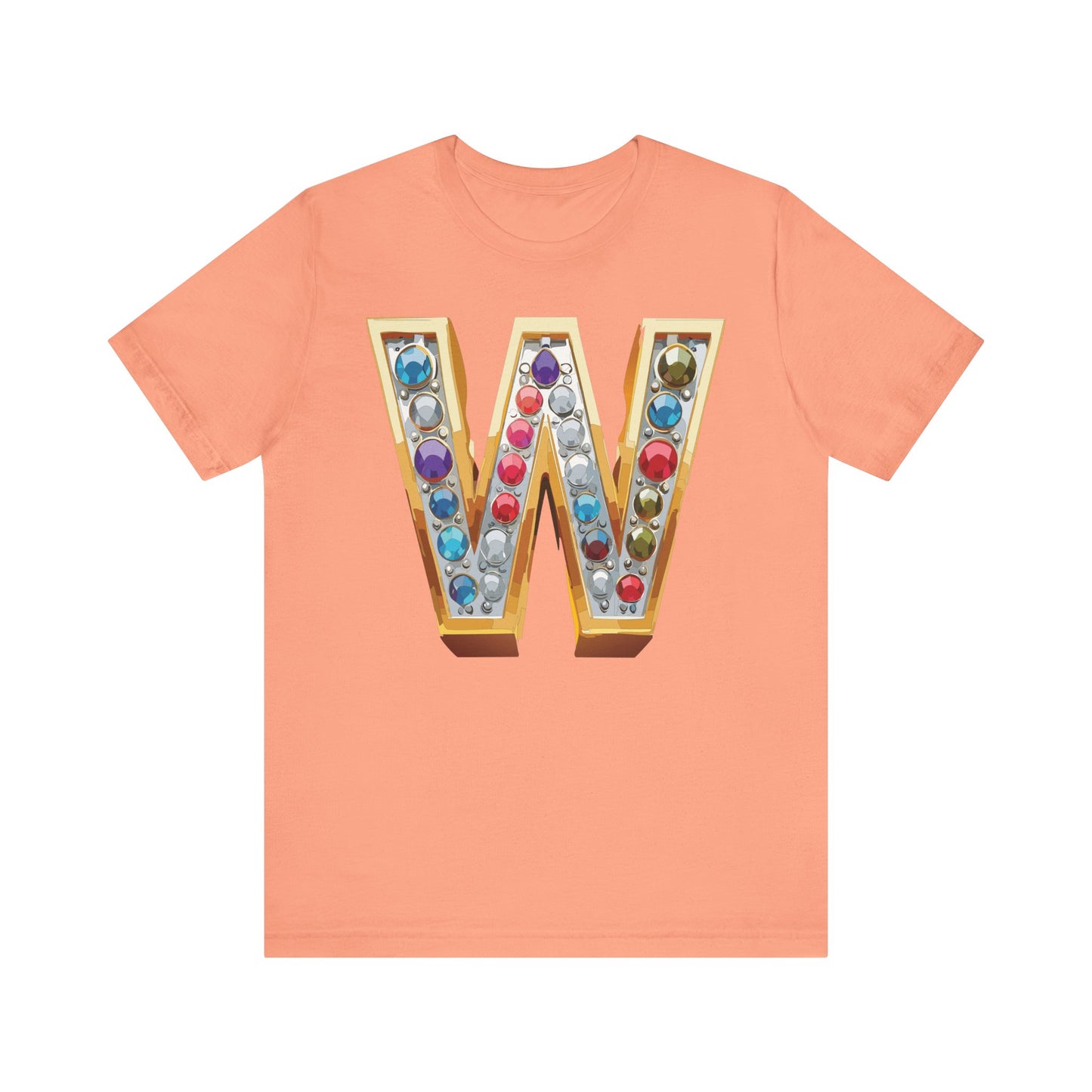 Letter Shirt, Shirt with Letters, Tee Shirt with Gold Letter, Shirt with Antique Letters