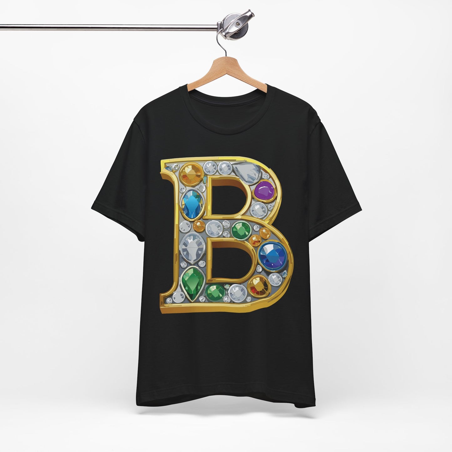 Letter Shirt, Shirt with Letters, Tee Shirt with Gold Letter, Shirt with Antique Letters