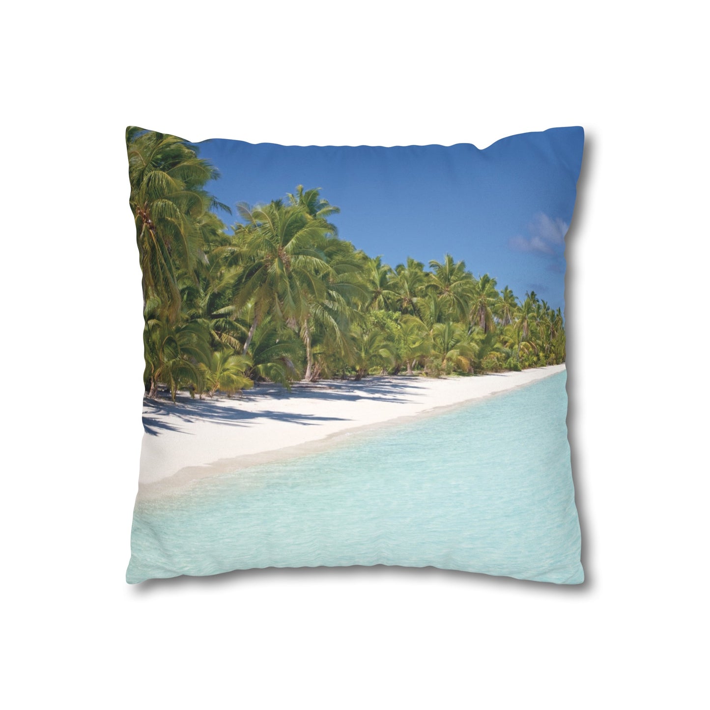 Beach Faux Suede Square Pillowcase