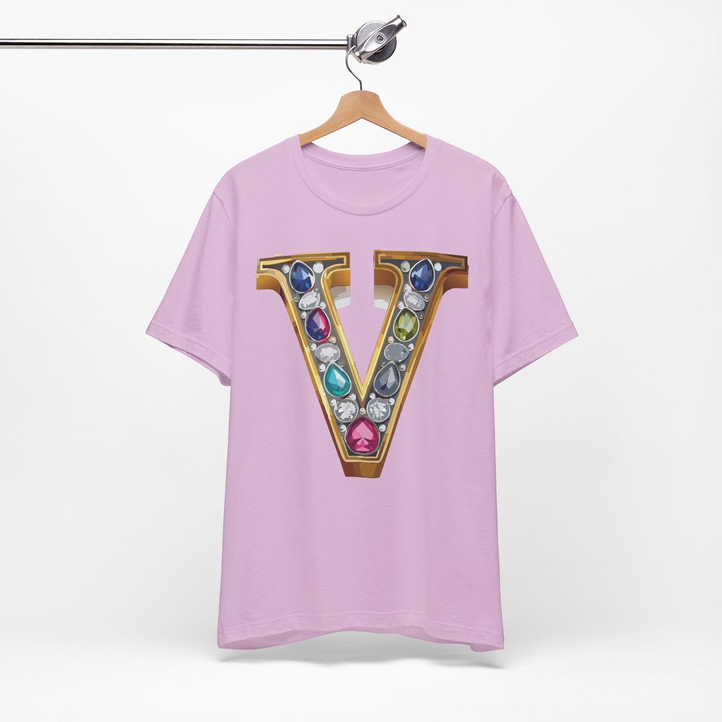 Letter Shirt, Shirt with Letters, Tee Shirt with Gold Letter, Shirt with Antique Letters
