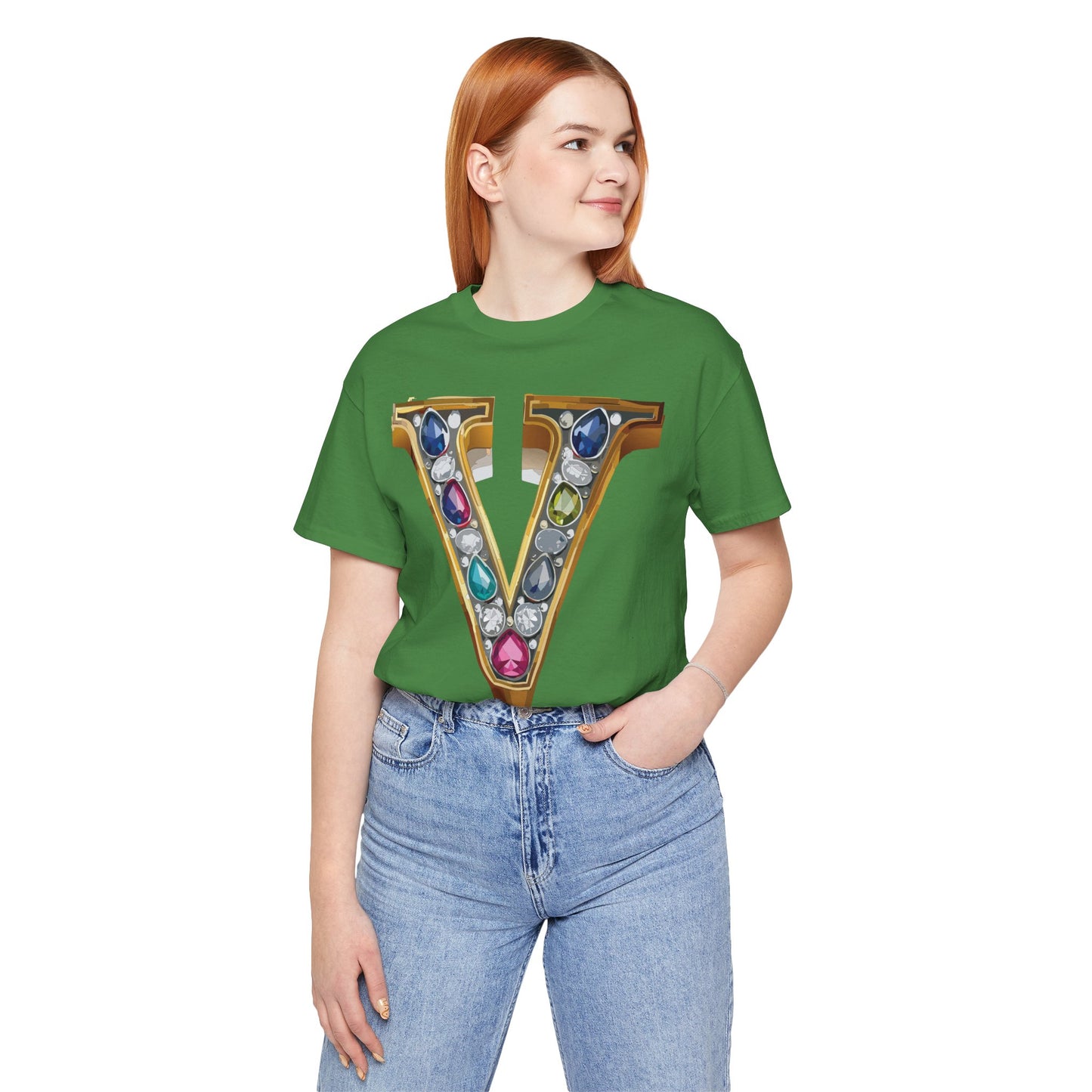 Letter Shirt, Shirt with Letters, Tee Shirt with Gold Letter, Shirt with Antique Letters