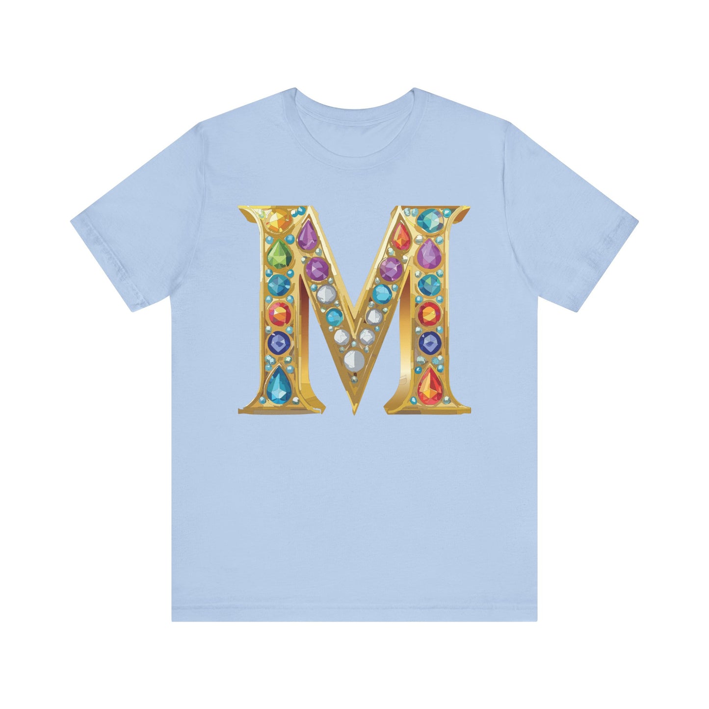 Letter Shirt, Shirt with Letters, Tee Shirt with Gold Letter, Shirt with Antique Letters