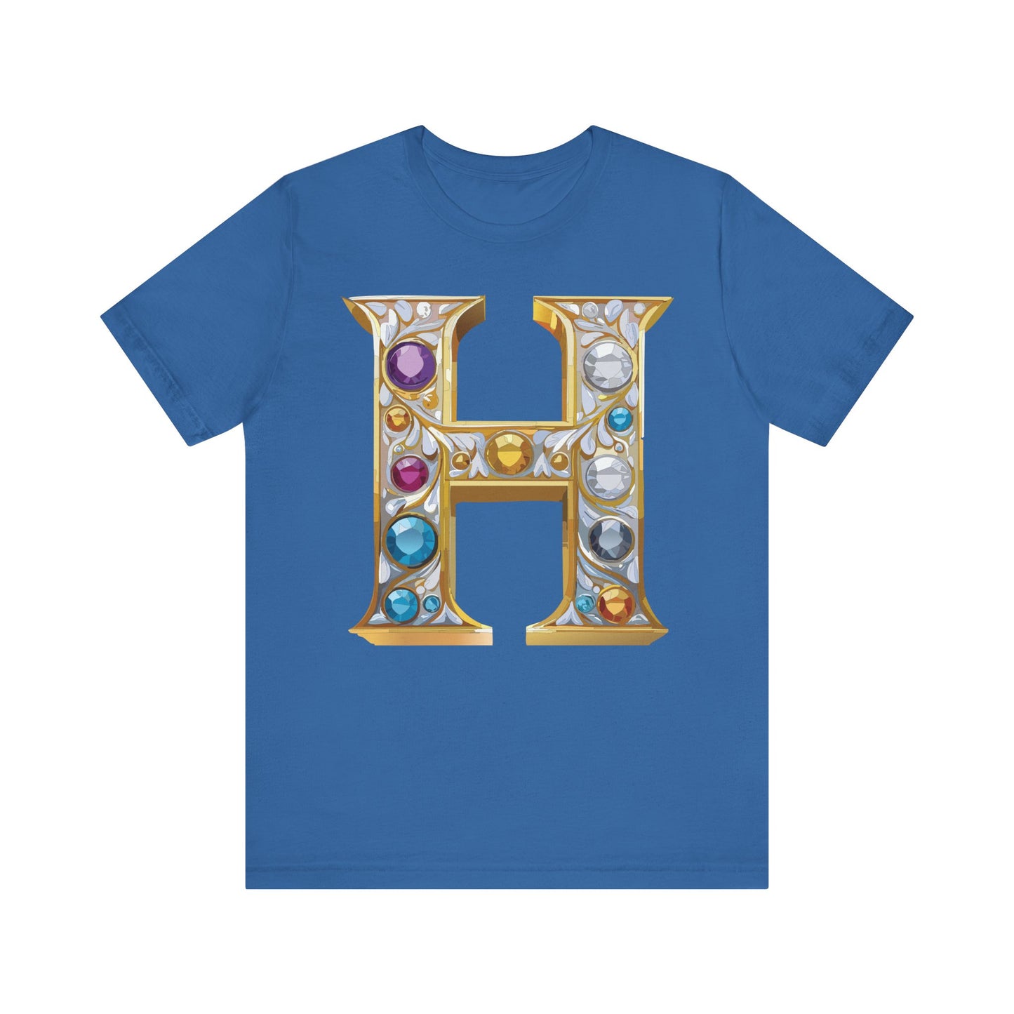 Letter Shirt, Shirt with Letters, Tee Shirt with Gold Letter, Shirt with Antique Letters