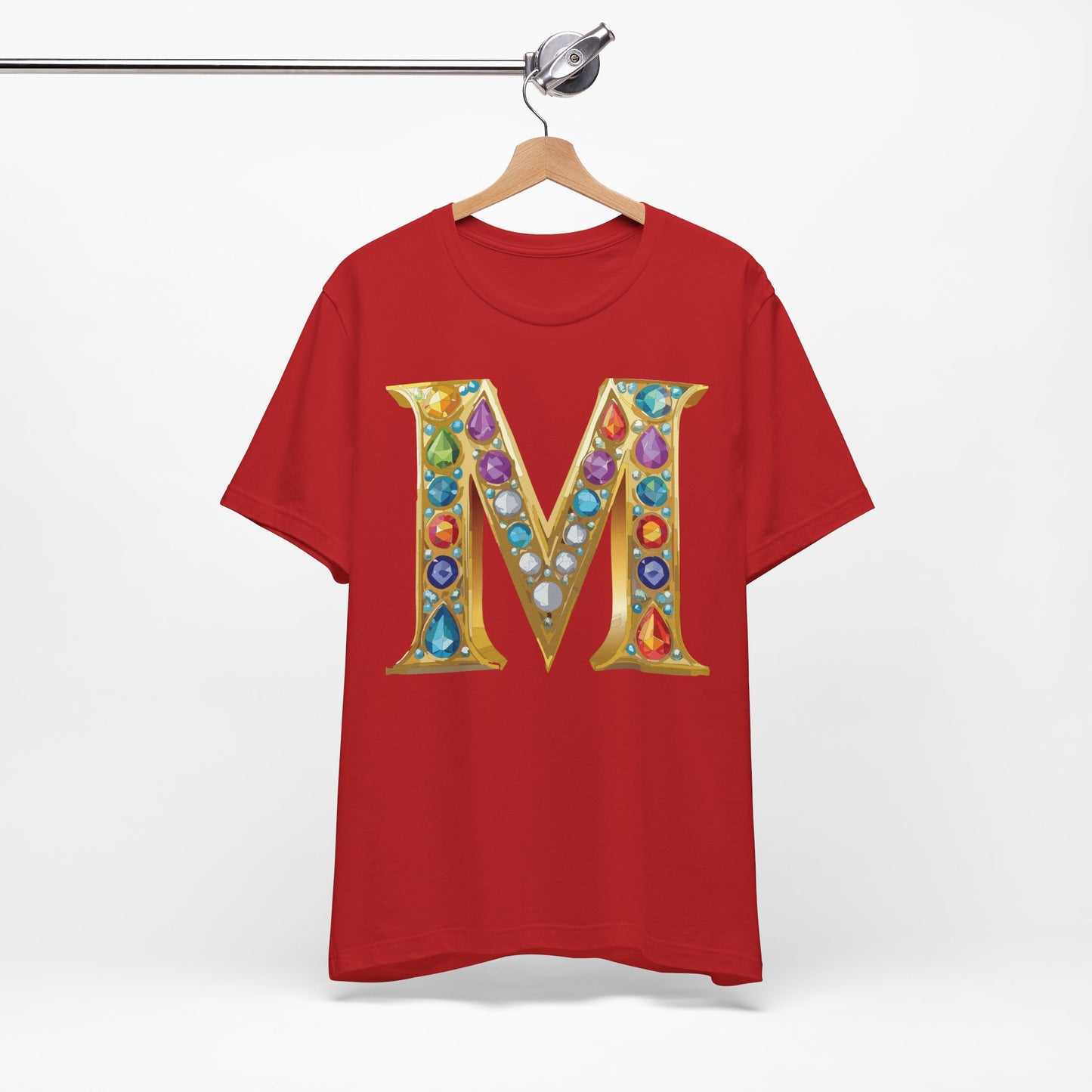 Letter Shirt, Shirt with Letters, Tee Shirt with Gold Letter, Shirt with Antique Letters