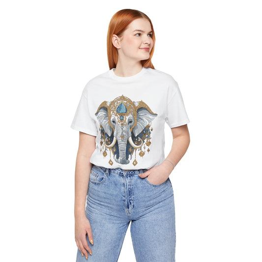 Animal Shirt, Shirt with Animal, Tee Shirt with Gold Animal Medal, Shirt with Antique Animal Medallion