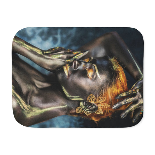 Blanket with Beautiful Woman