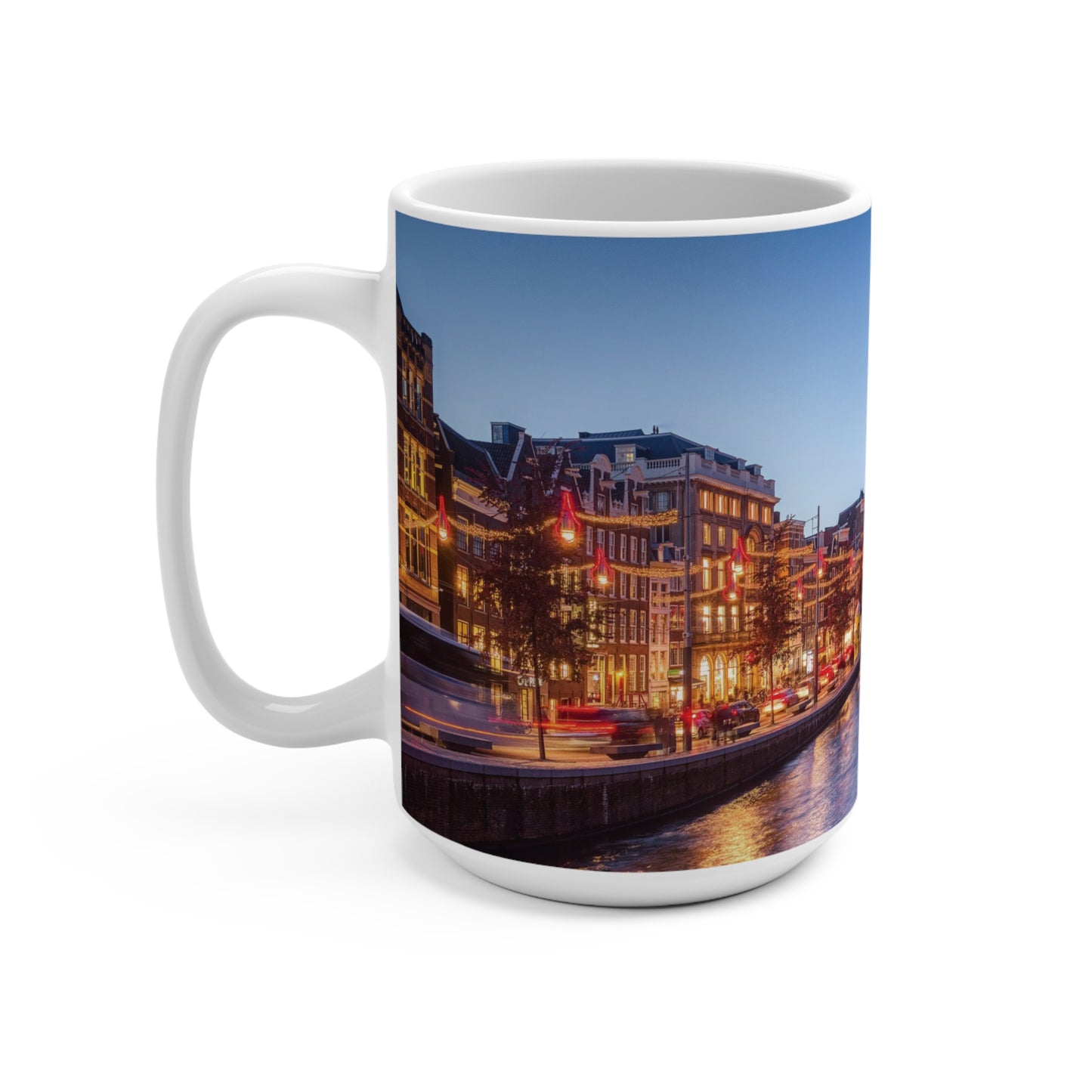 Coffee & Tea Mug with City prints, 15oz