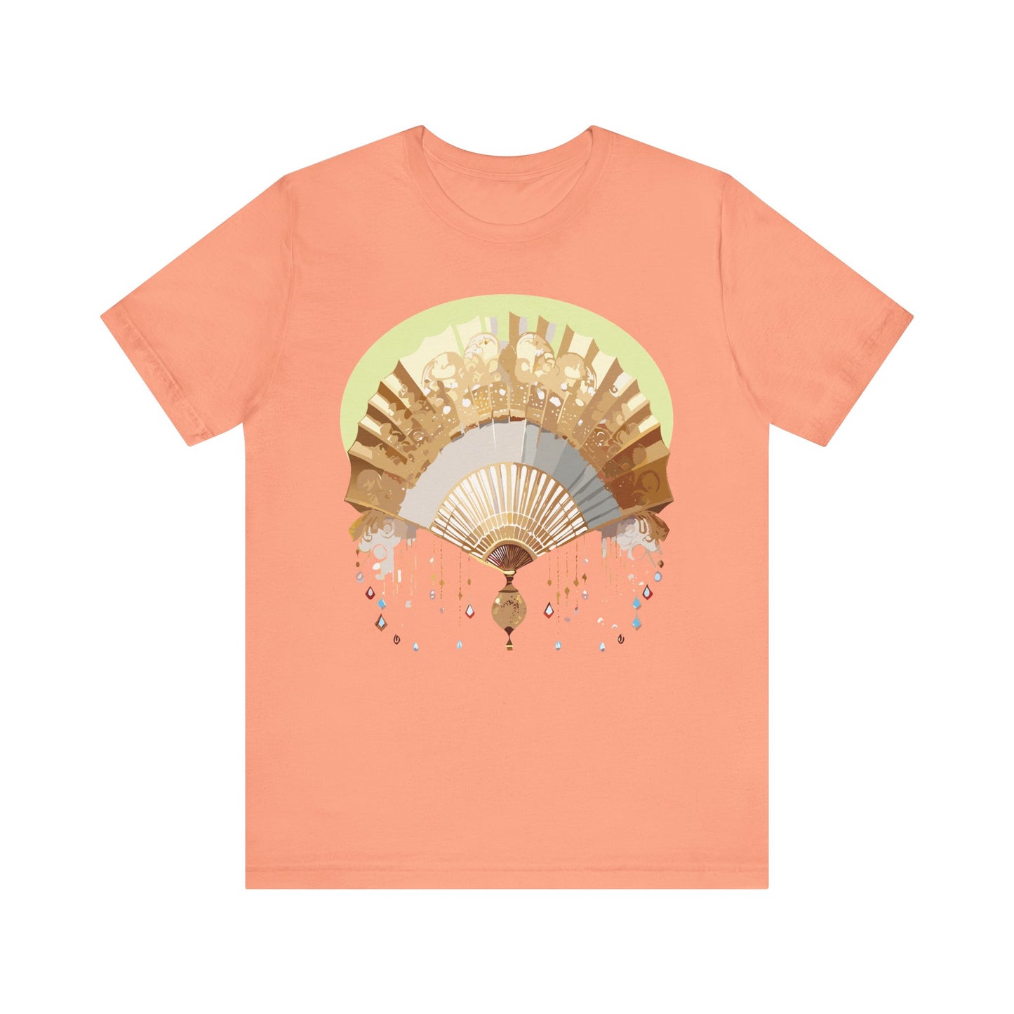 Fan shirt, Shirt with Fan, Tee Shirt with Gold Blower