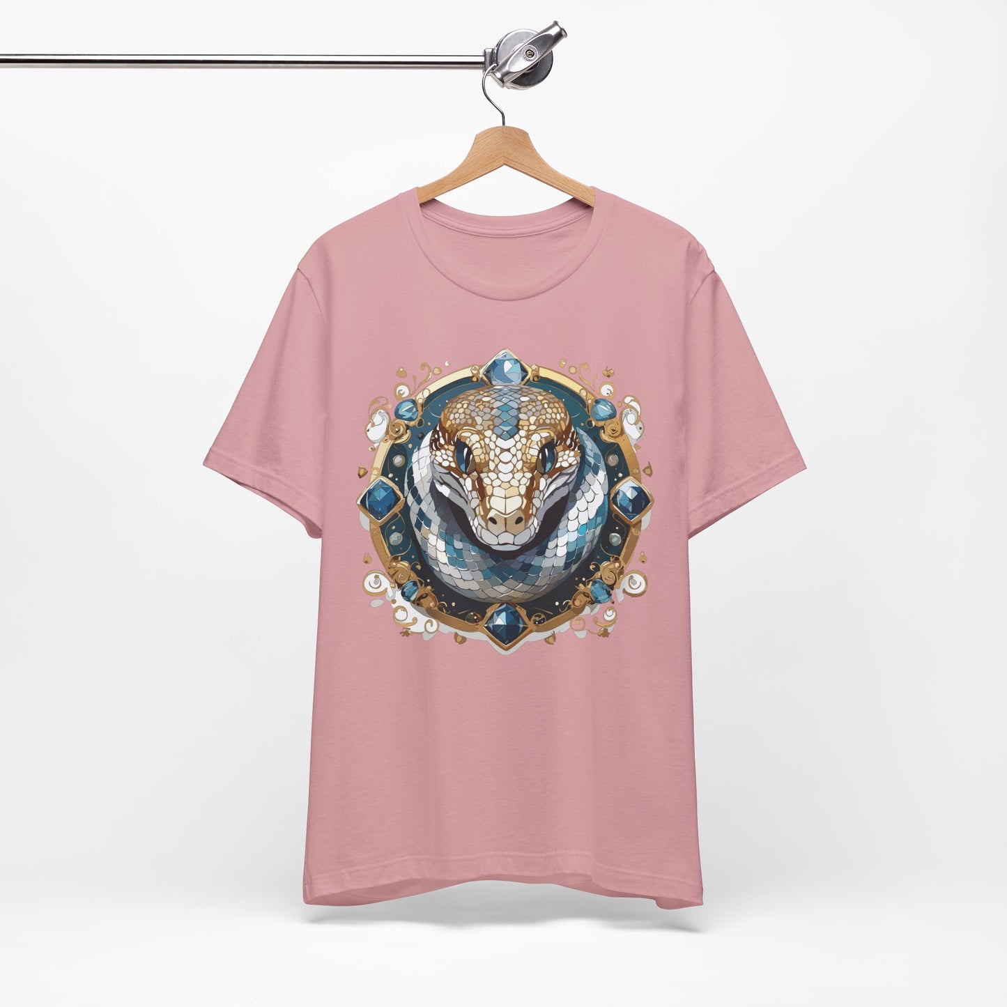 Animal Shirt, Shirt with Animal, Tee Shirt with Gold Animal Medal, Shirt with Antique Animal Medallion