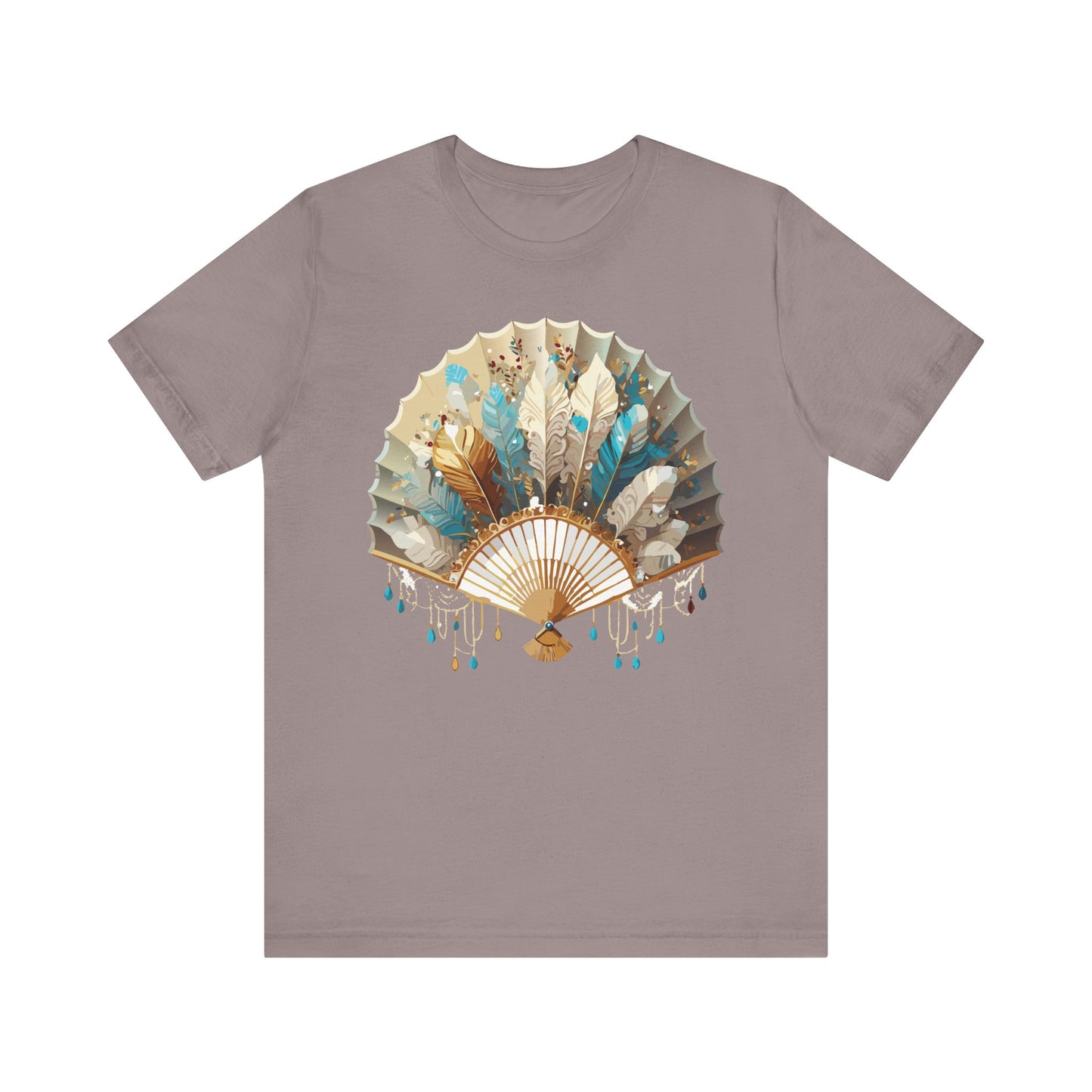 Fan shirt, Shirt with Fan, Tee Shirt with Gold Blower
