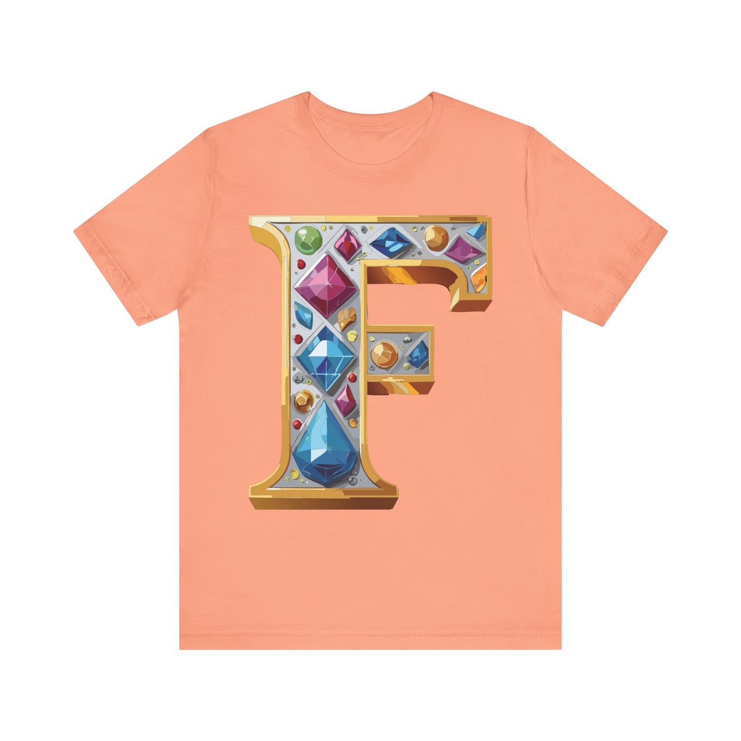 Letter Shirt, Shirt with Letters, Tee Shirt with Gold Letter, Shirt with Antique Letters