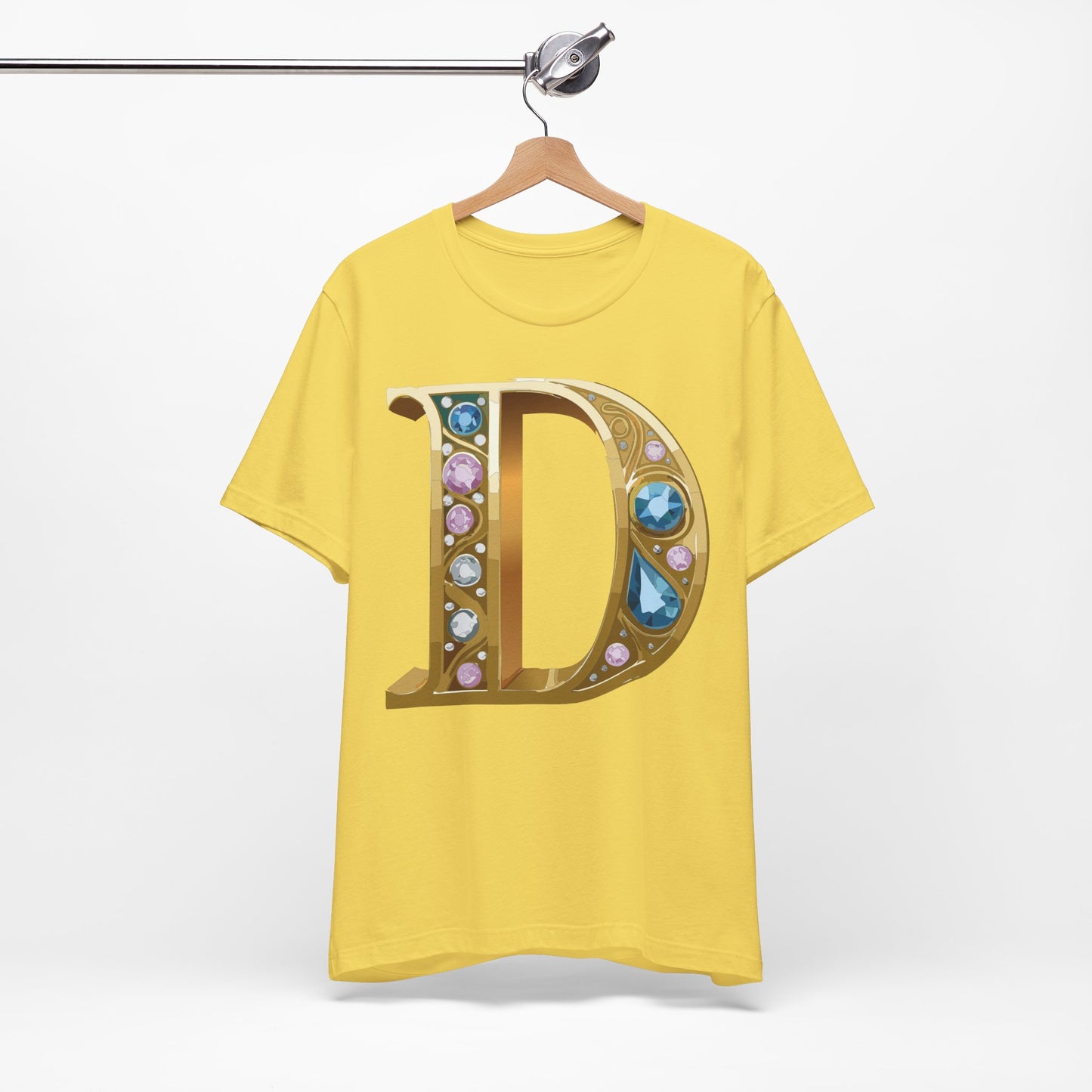 Letter Shirt, Shirt with Letters, Tee Shirt with Gold Letter, Shirt with Antique Letters