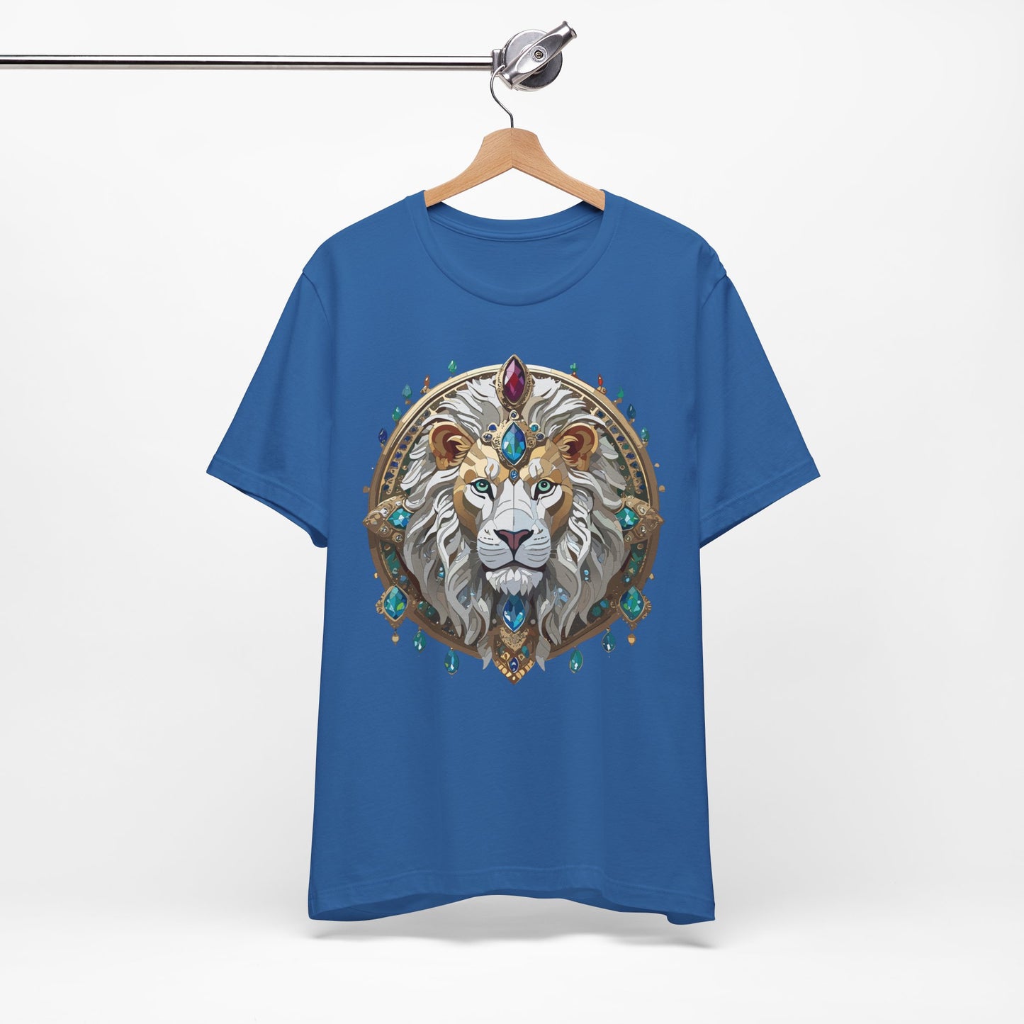 Animal Shirt, Shirt with Animal, Tee Shirt with Gold Animal Medal, Shirt with Antique Animal Medallion