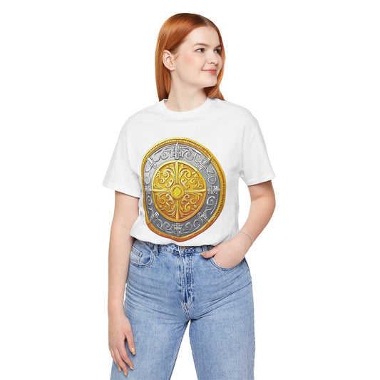 Coin Shirt, Shirt with Coin, Tee Shirt with Gold Coin, Shirt with Antique Coin