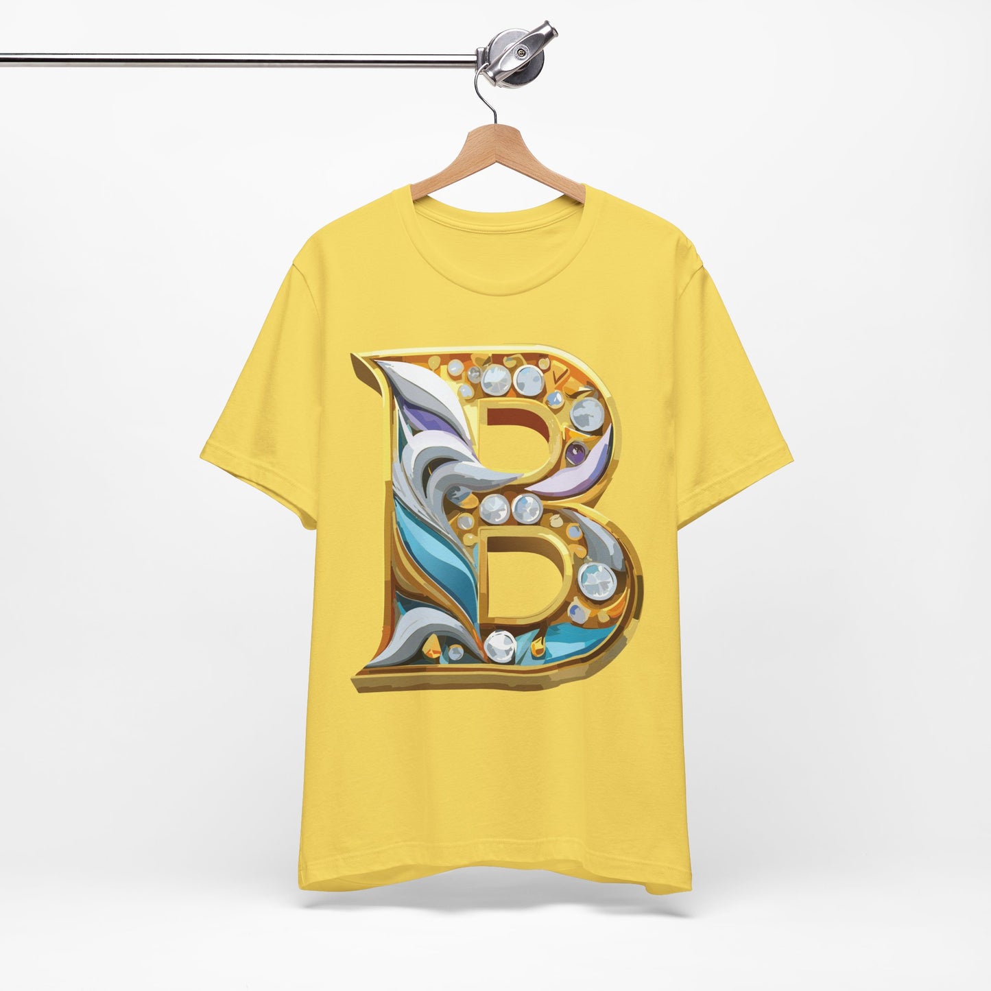 Letter Shirt, Shirt with Letters, Tee Shirt with Gold Letter, Shirt with Antique Letters