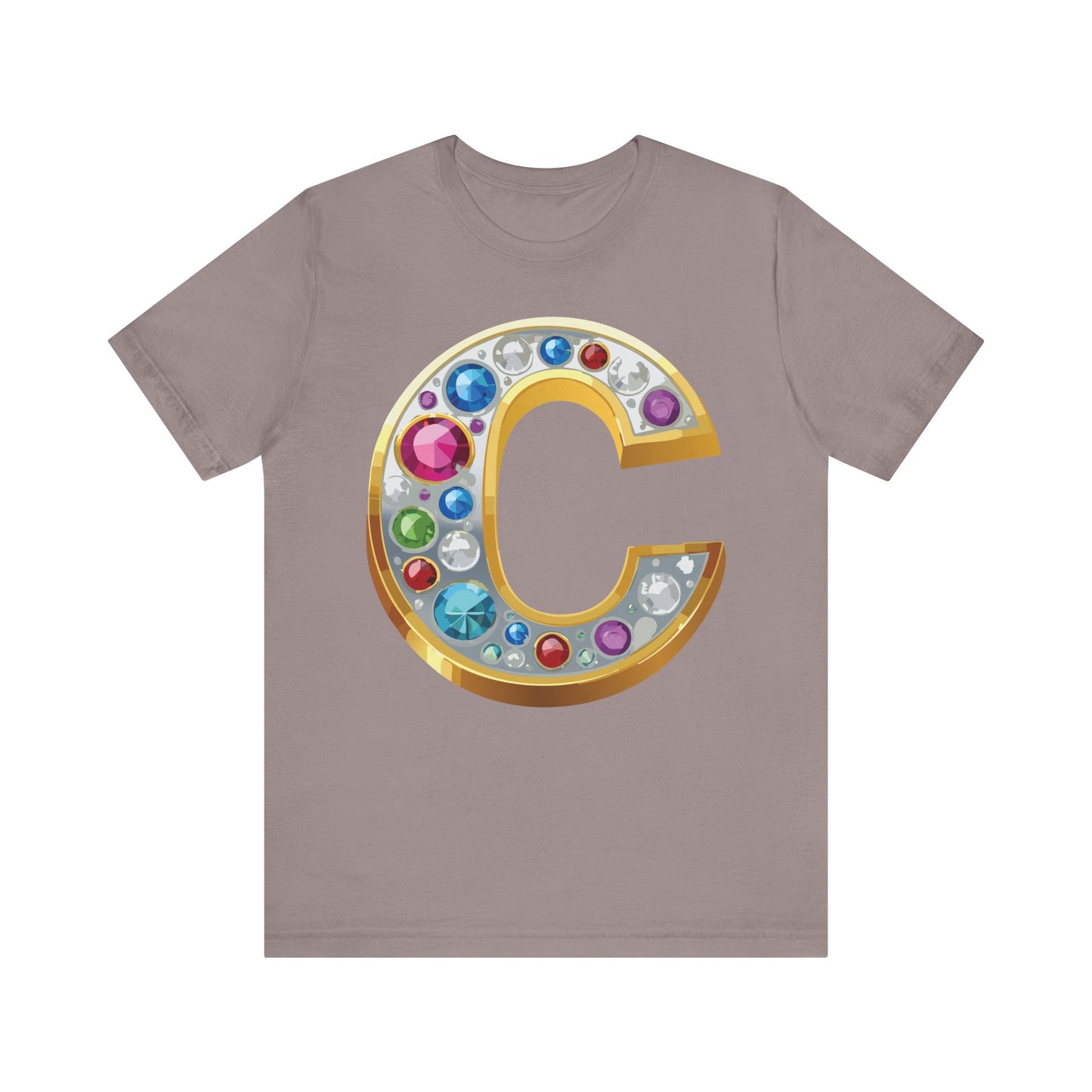 Letter Shirt, Shirt with Letters, Tee Shirt with Gold Letter, Shirt with Antique Letters