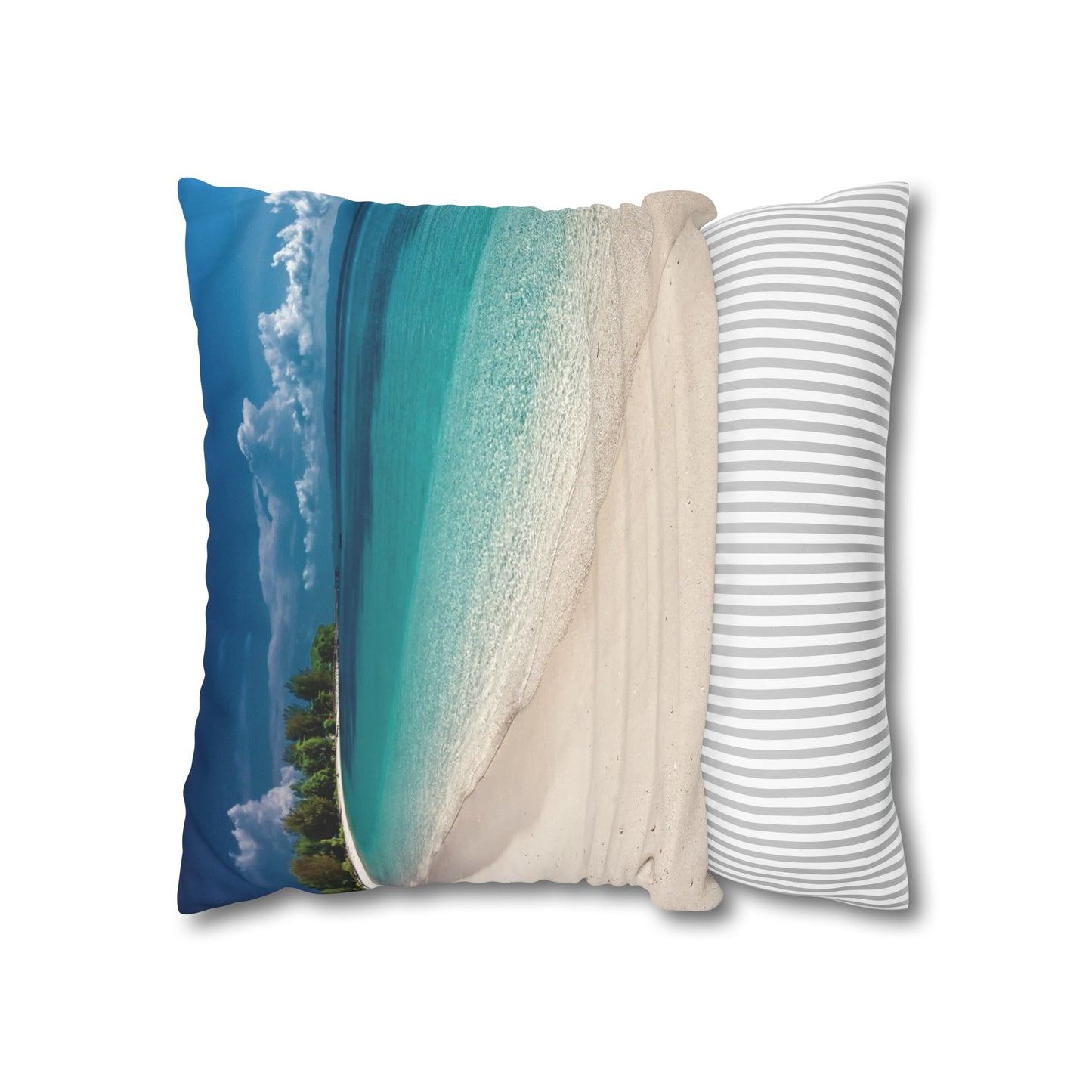 Beach Faux Suede Square Pillowcase