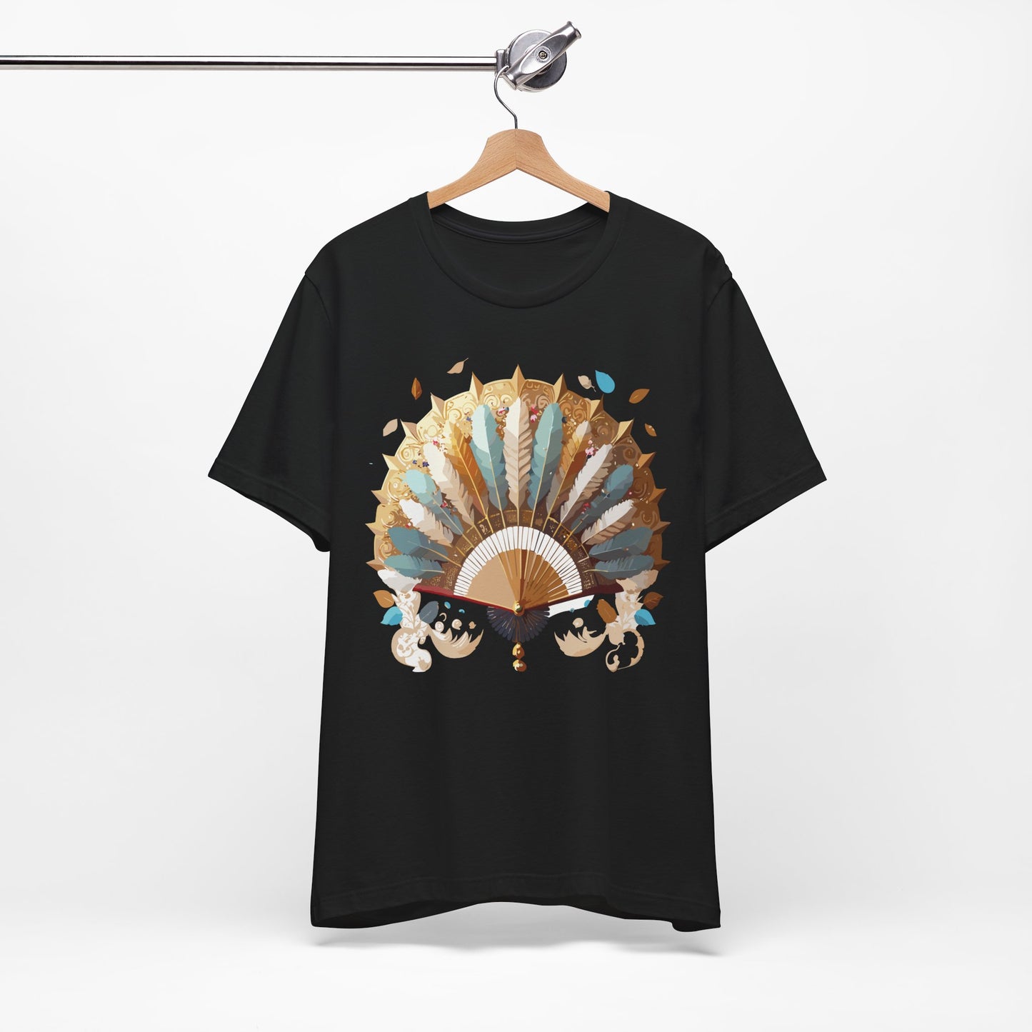 Fan shirt, Shirt with Fan, Tee Shirt with Gold Blower