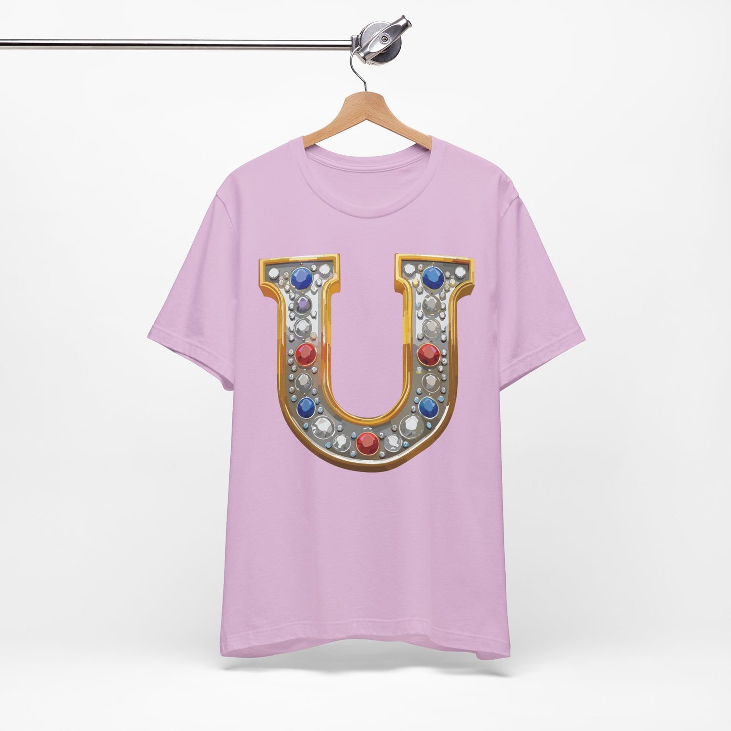 Letter Shirt, Shirt with Letters, Tee Shirt with Gold Letter, Shirt with Antique Letters
