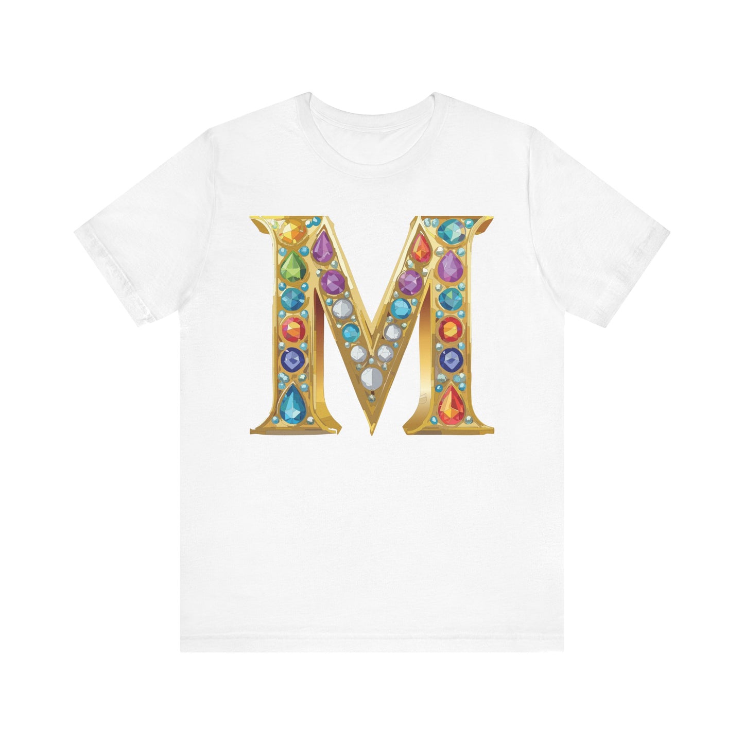 Letter Shirt, Shirt with Letters, Tee Shirt with Gold Letter, Shirt with Antique Letters