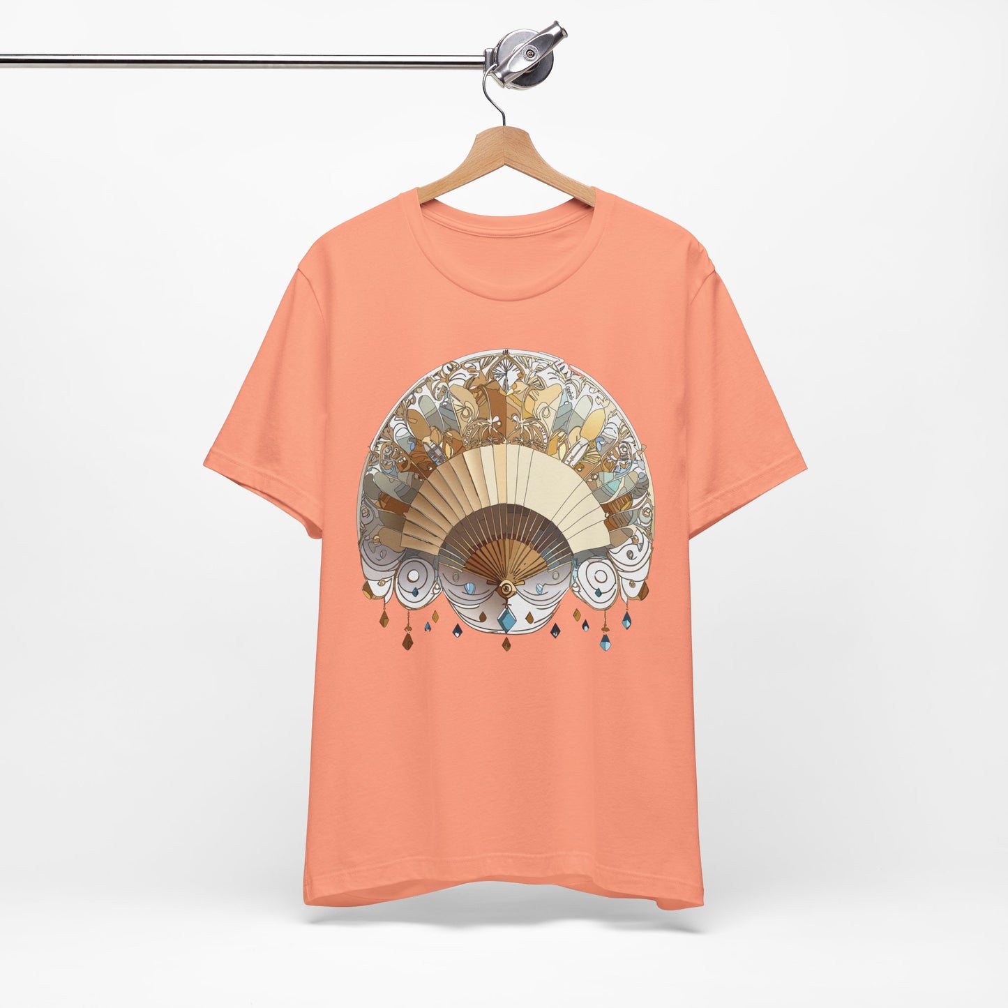 Fan shirt, Shirt with Fan, Tee Shirt with Gold Blower