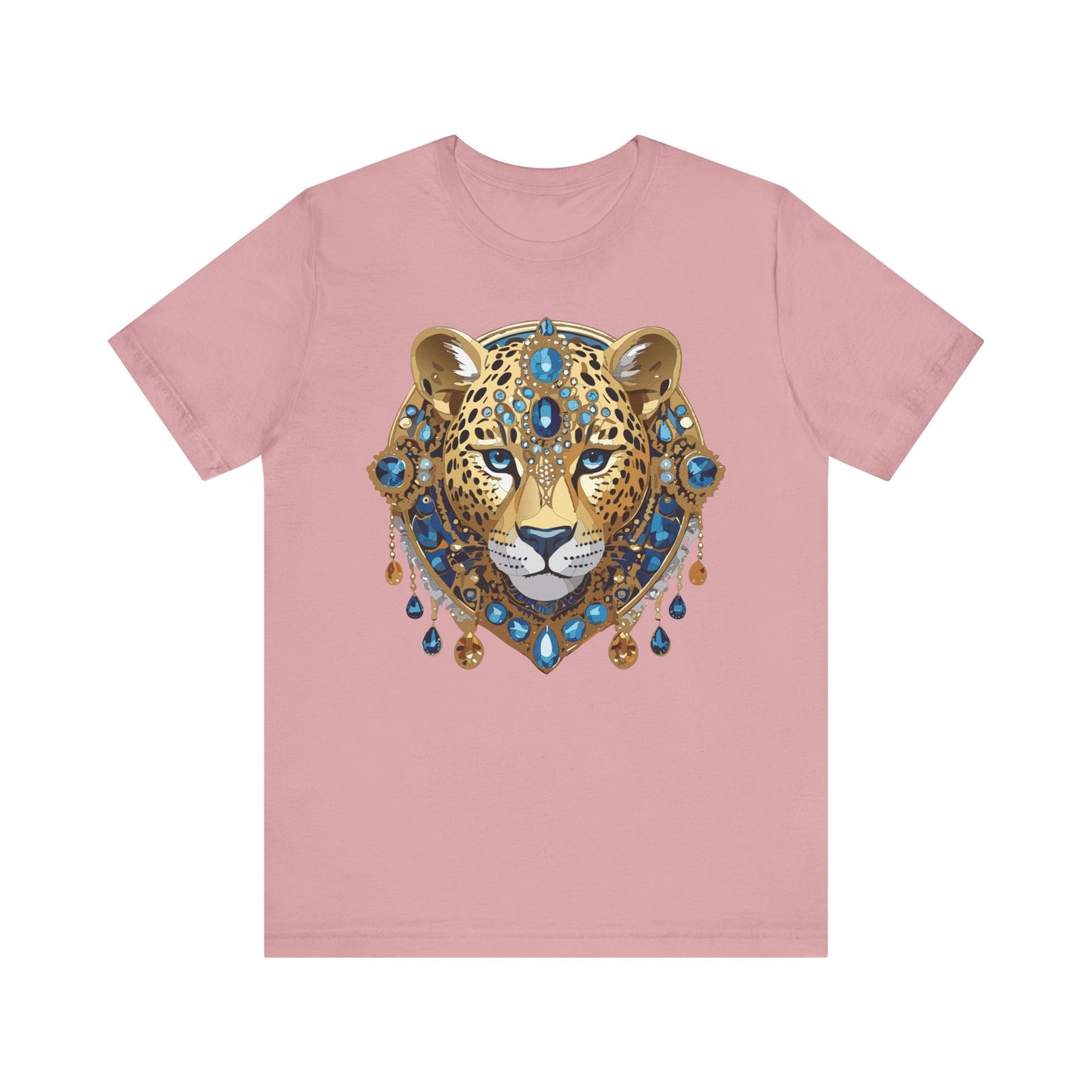 Animal Shirt, Shirt with Animal, Tee Shirt with Gold Animal Medal, Shirt with Antique Animal Medallion