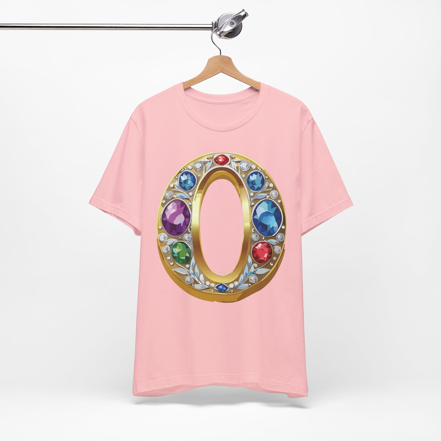 Letter Shirt, Shirt with Letters, Tee Shirt with Gold Letter, Shirt with Antique Letters