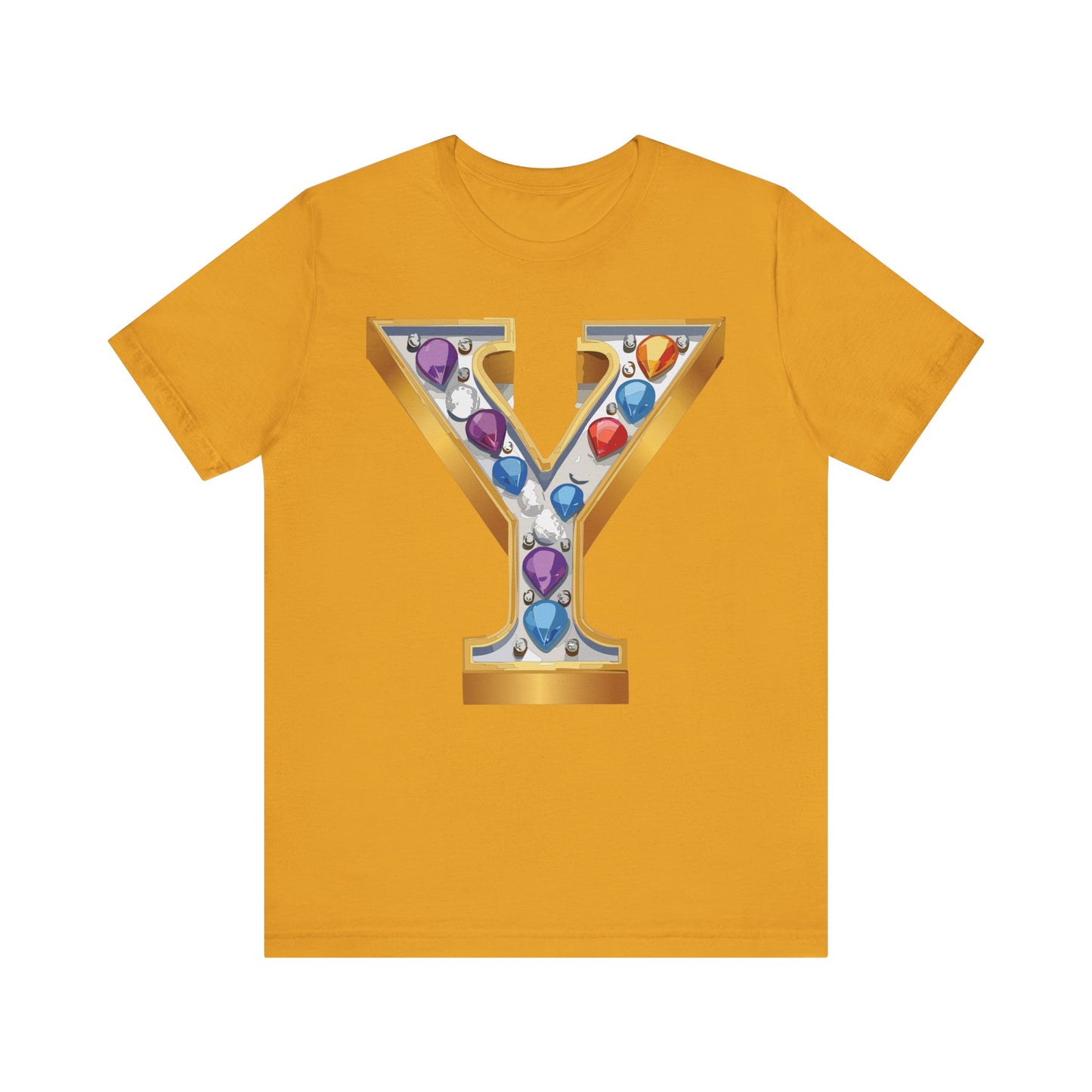 Letter Shirt, Shirt with Letters, Tee Shirt with Gold Letter, Shirt with Antique Letters