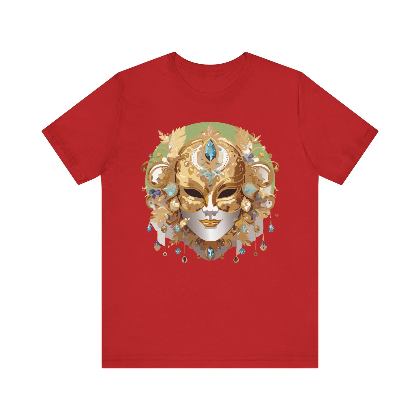 Mask Shirt, Shirt with Mask, Tee Shirt with Gold Face