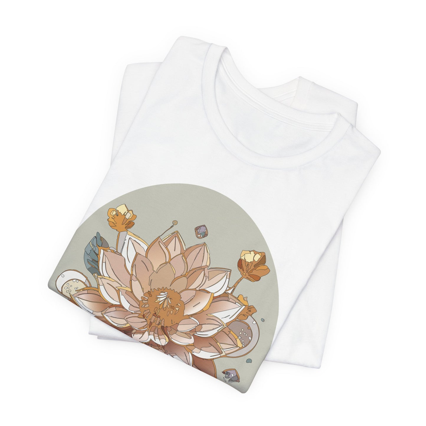 Floral Shirt, Flower Shirt, Tee Shirt with Antique Flower