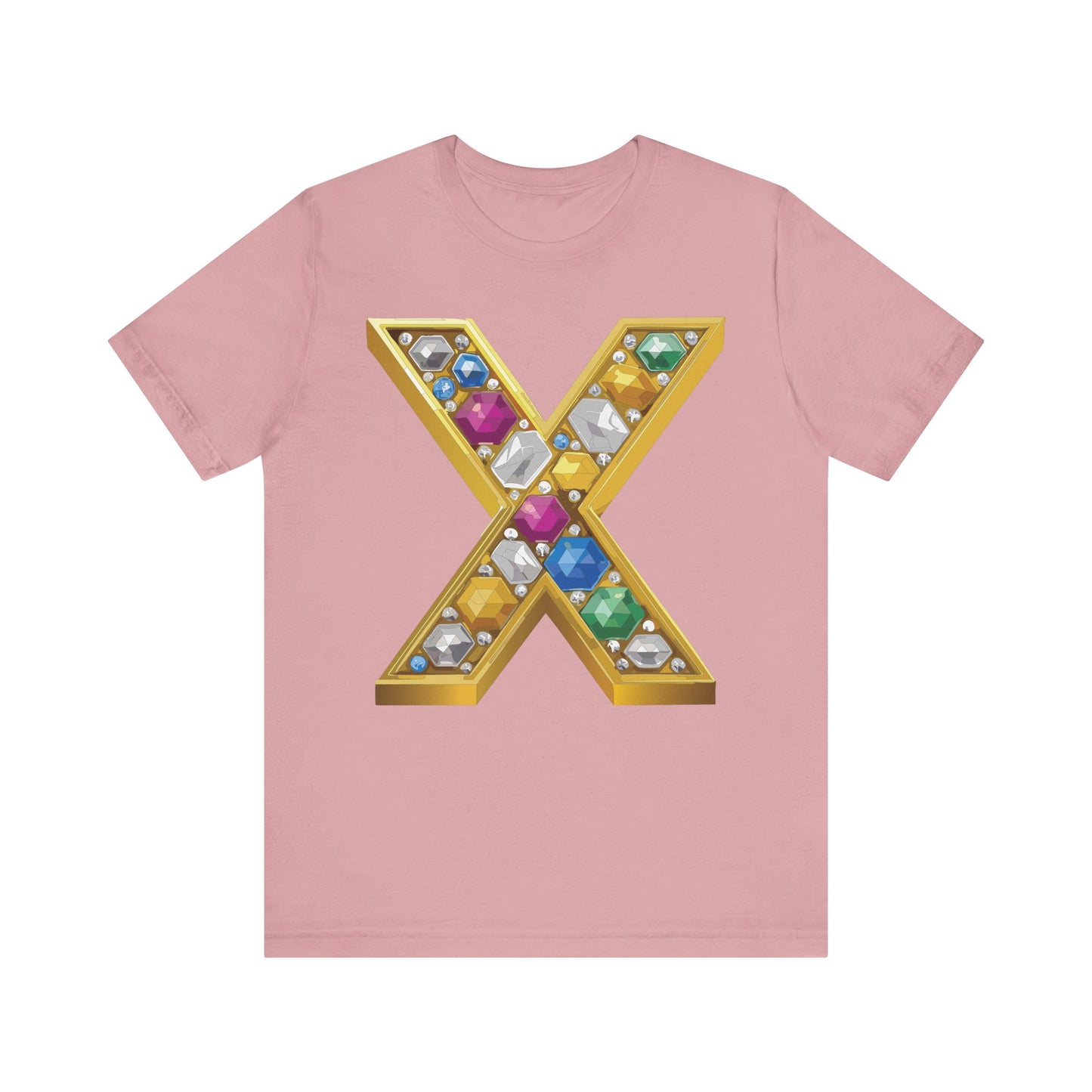 Letter Shirt, Shirt with Letters, Tee Shirt with Gold Letter, Shirt with Antique Letters