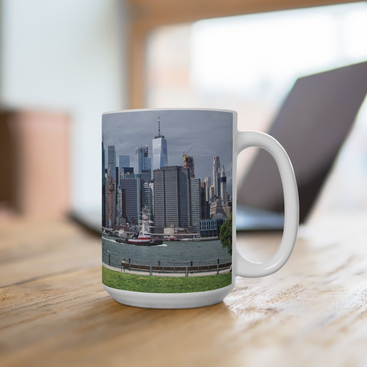 Coffee & Tea Mug with City prints, 15oz