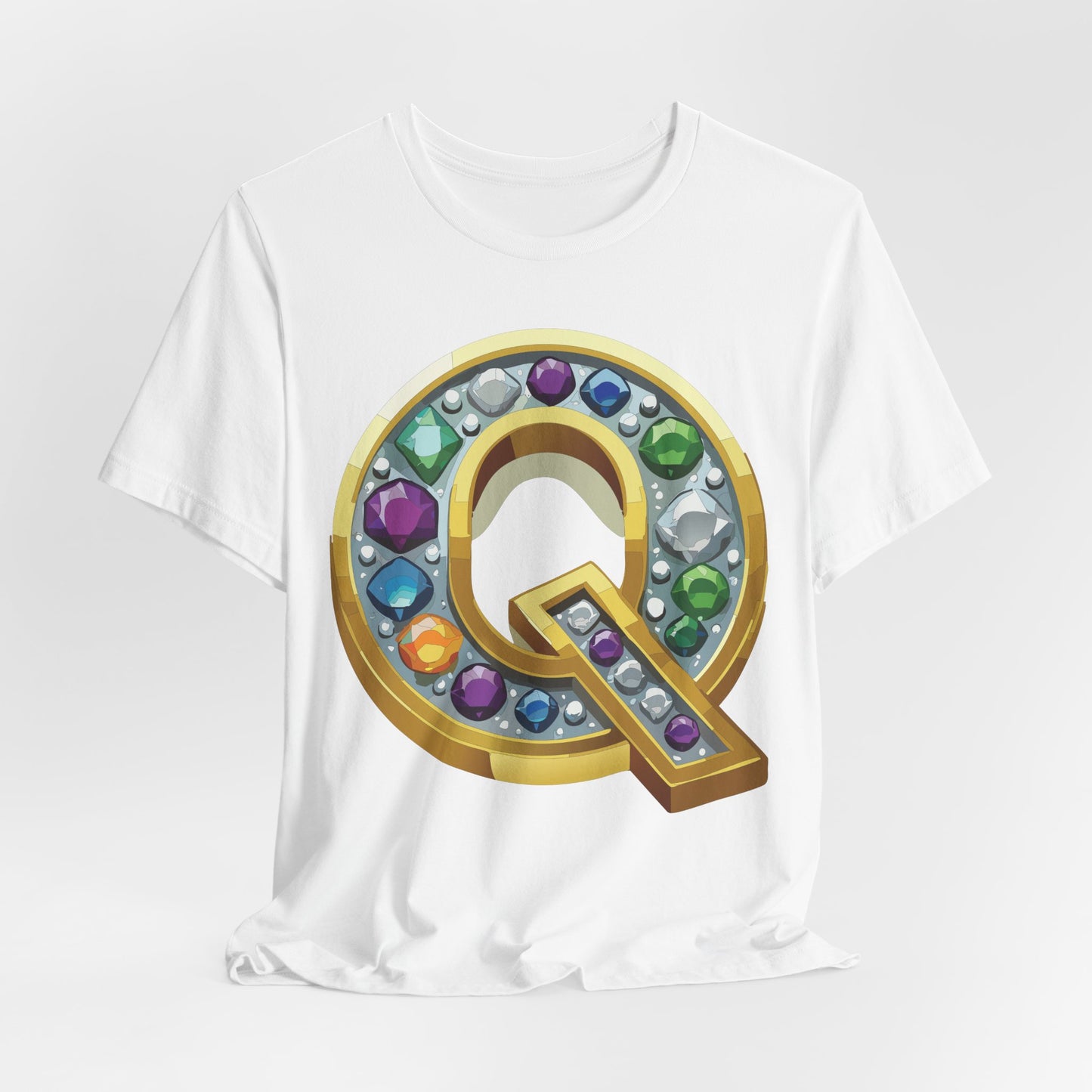 Letter Shirt, Shirt with Letters, Tee Shirt with Gold Letter, Shirt with Antique Letters