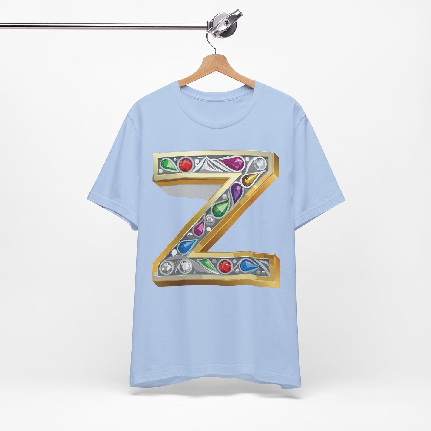 Letter Shirt, Shirt with Letters, Tee Shirt with Gold Letter, Shirt with Antique Letters