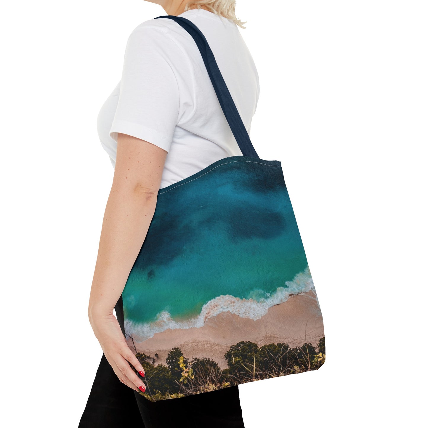 Canvas Bag with Beach Prints