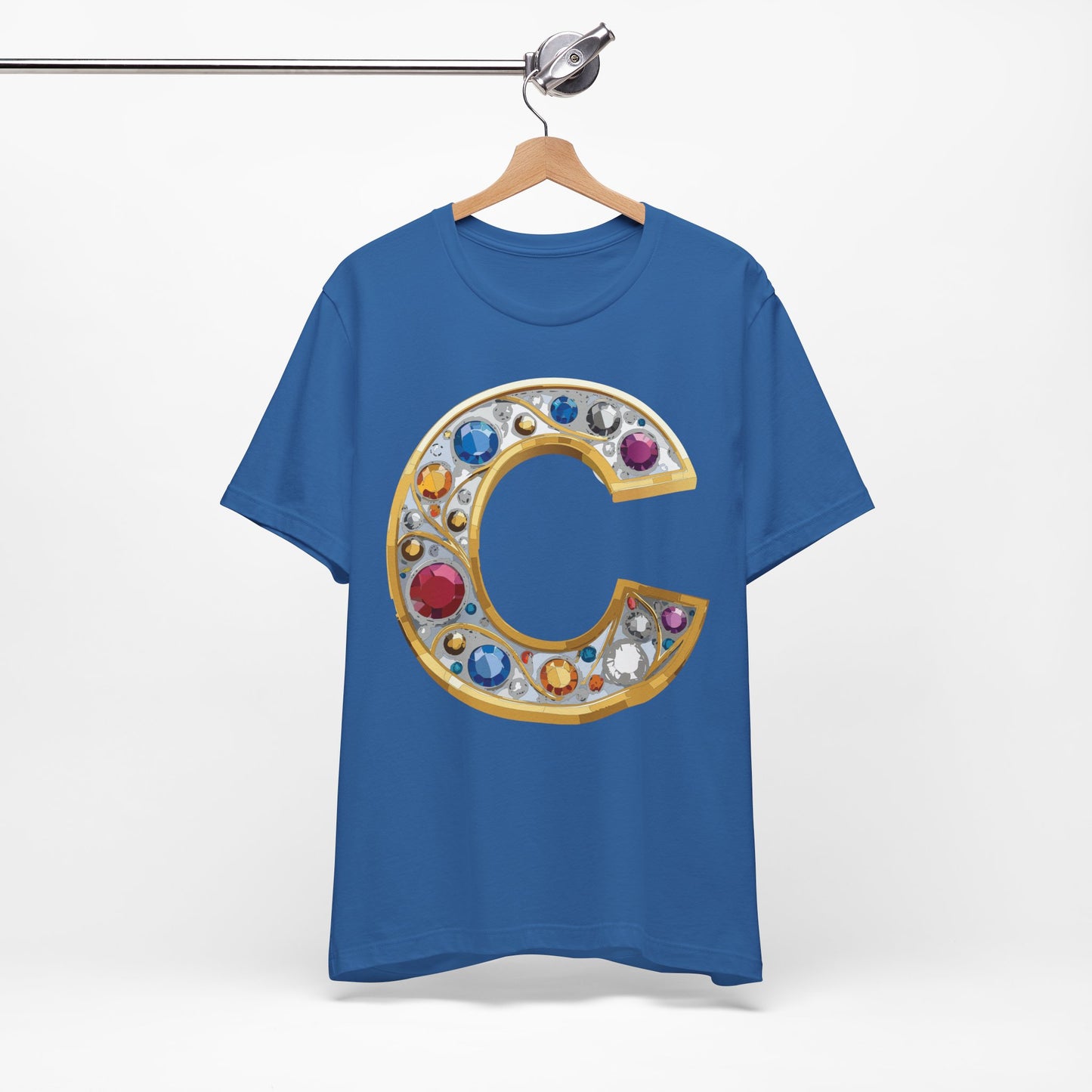 Letter Shirt, Shirt with Letters, Tee Shirt with Gold Letter, Shirt with Antique Letters
