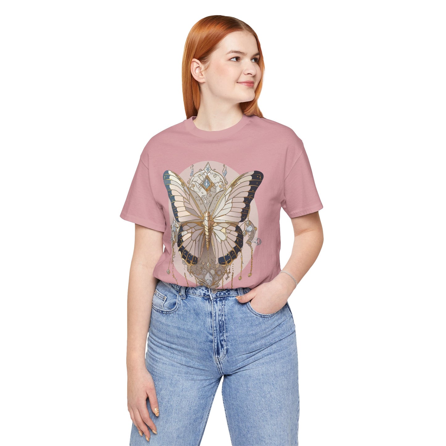 Butterfly Shirt, Shirt with Butterfly, Tee Shirt with Antique Butterfly